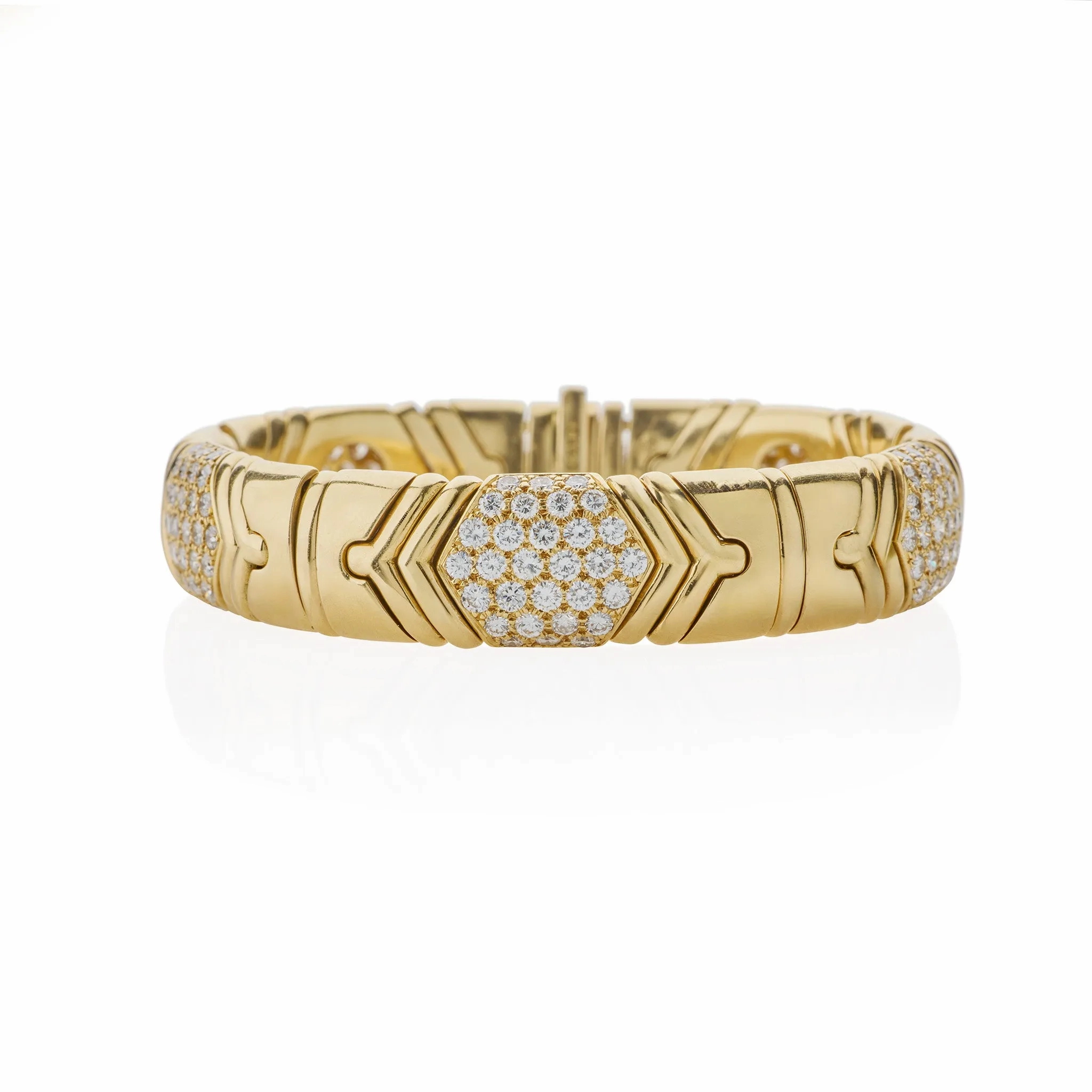 Bulgari 18K Gold and Diamond &quot;Parentesi&quot; Bracelet