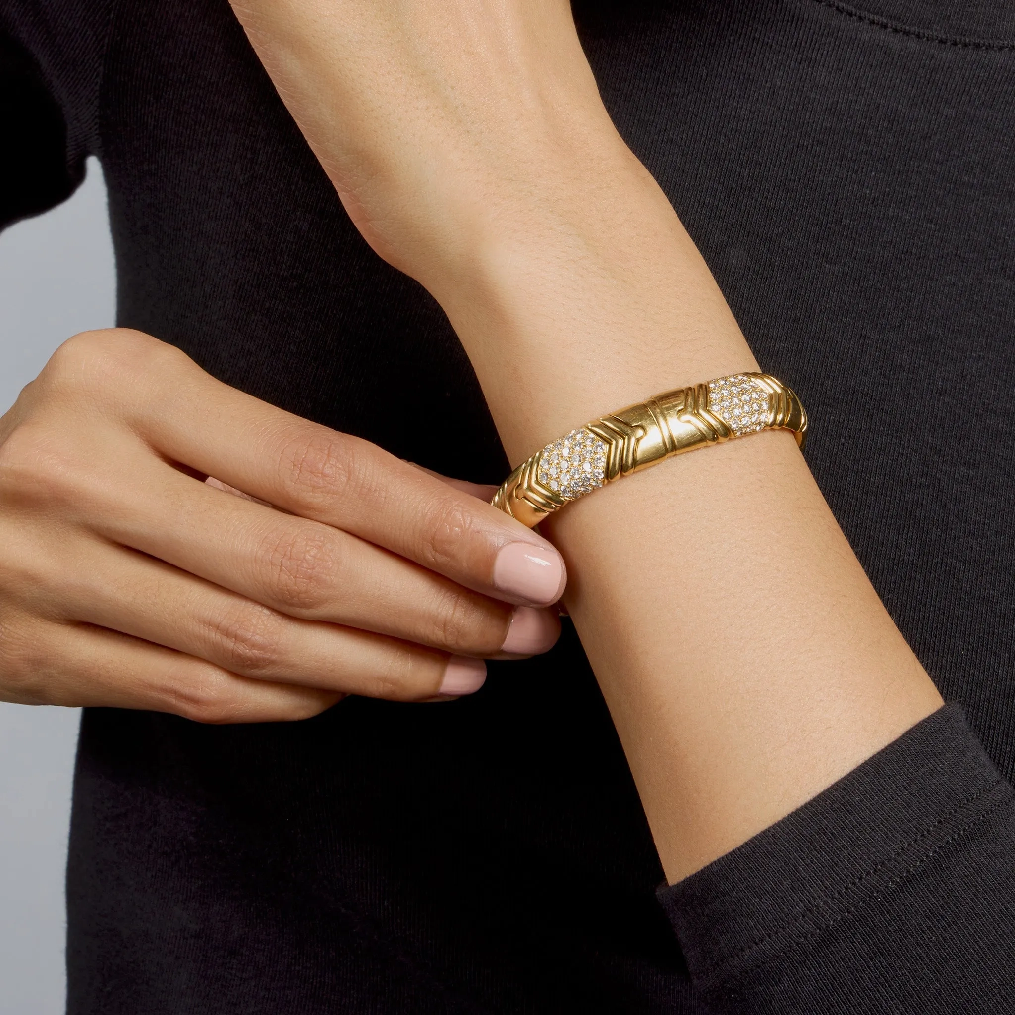 Bulgari 18K Gold and Diamond &quot;Parentesi&quot; Bracelet