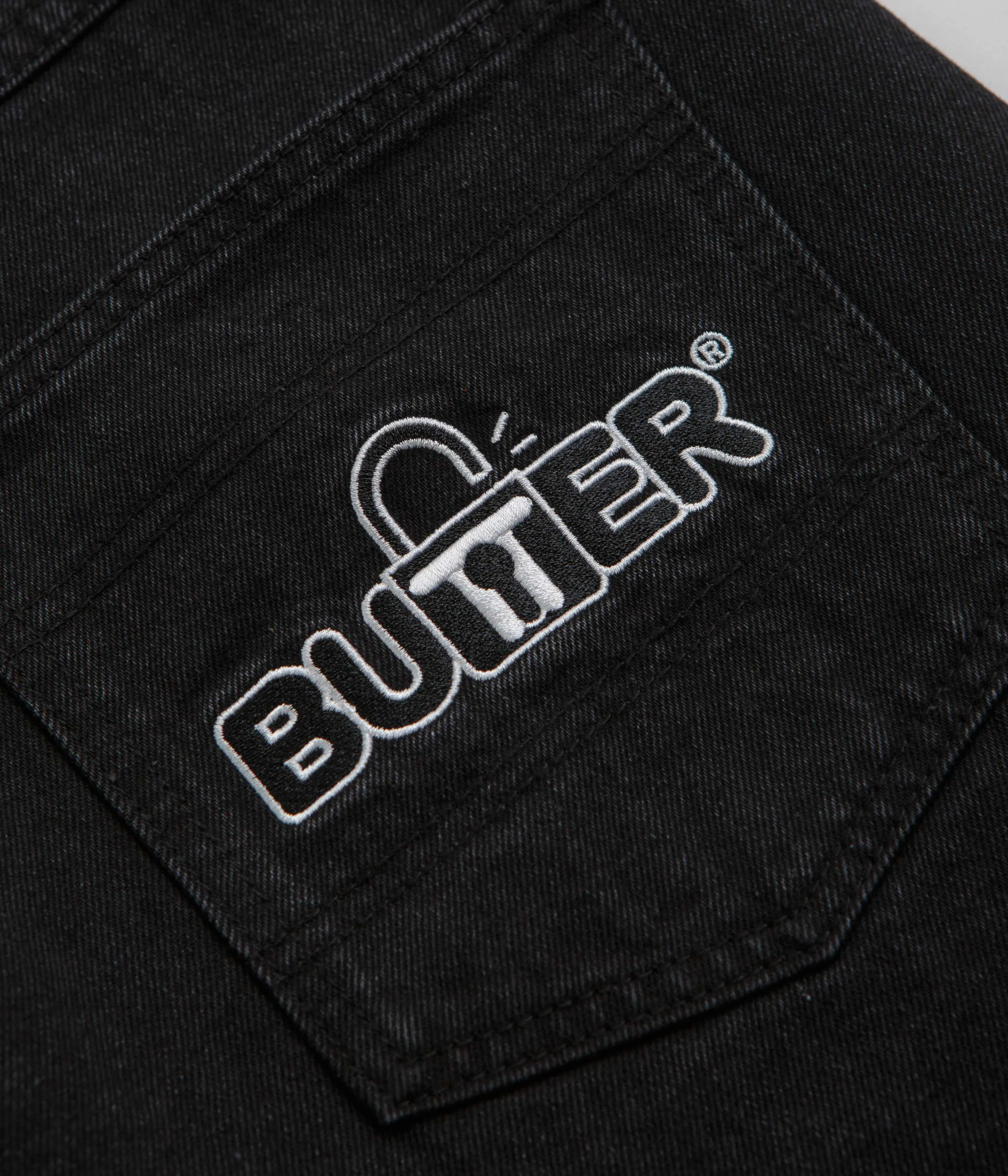 Butter Goods Lock Denim Shorts - Flaches Schwarz Butter Goods