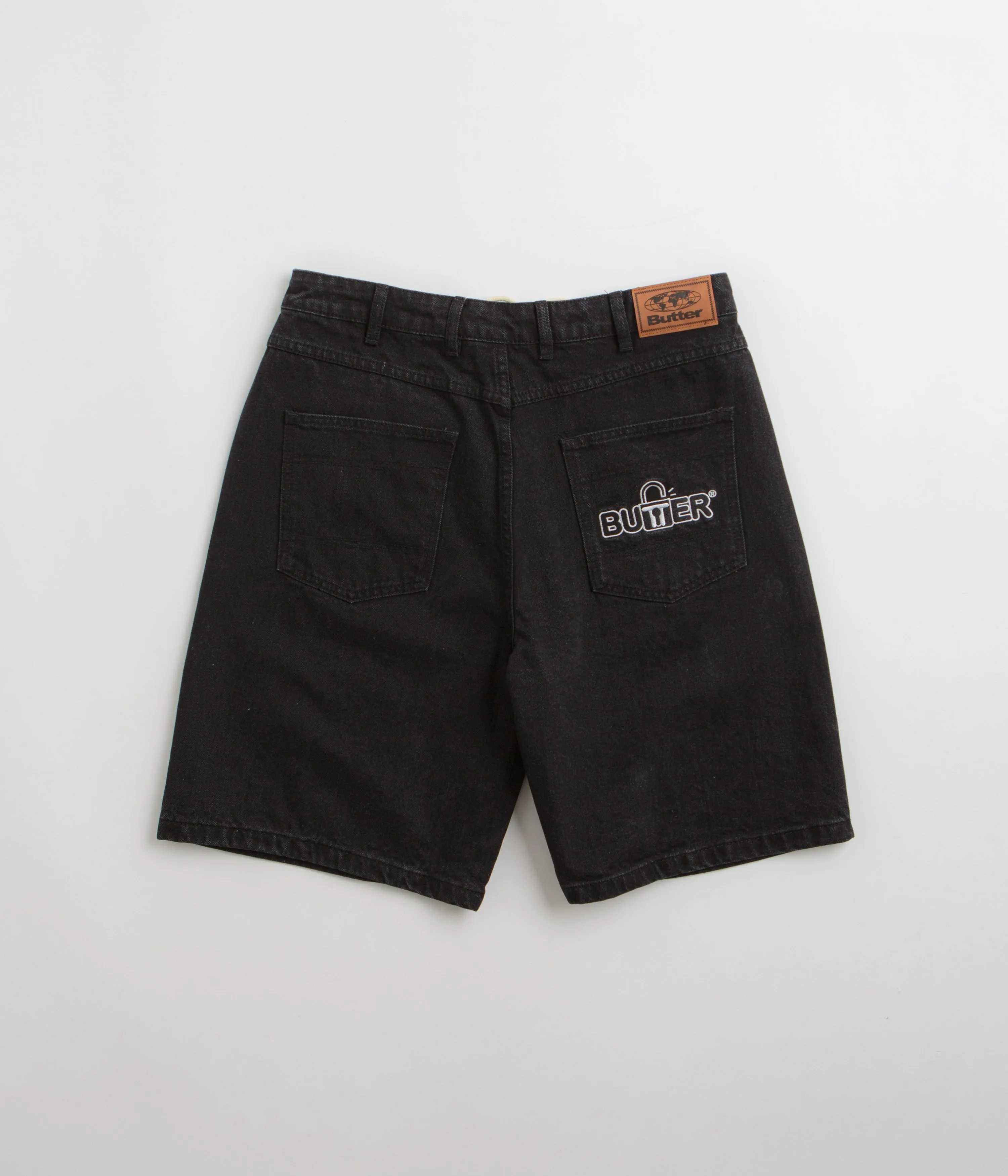 Butter Goods Lock Denim Shorts - Flaches Schwarz Butter Goods