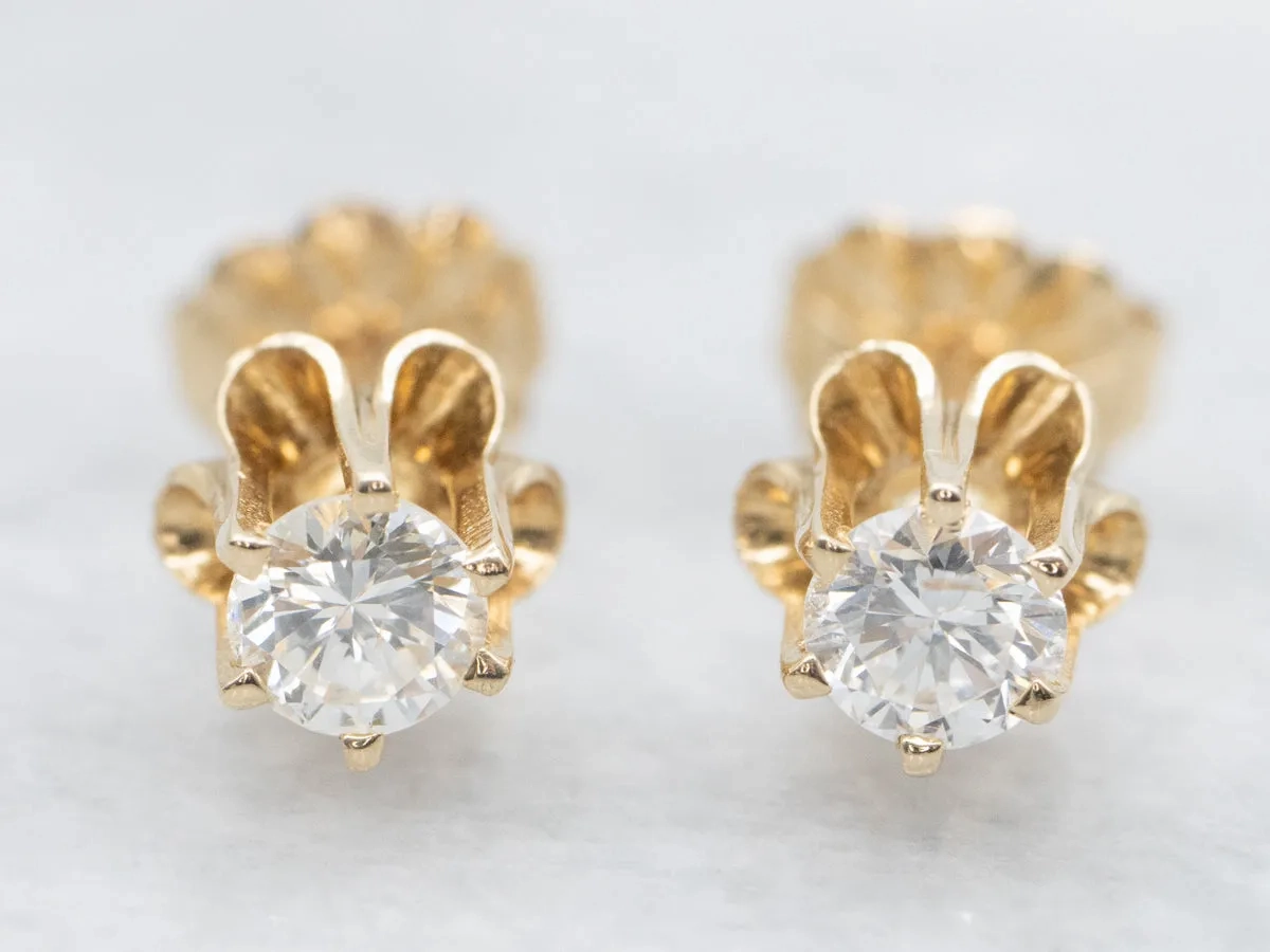 Buttercup Set Diamond Stud Earrings
