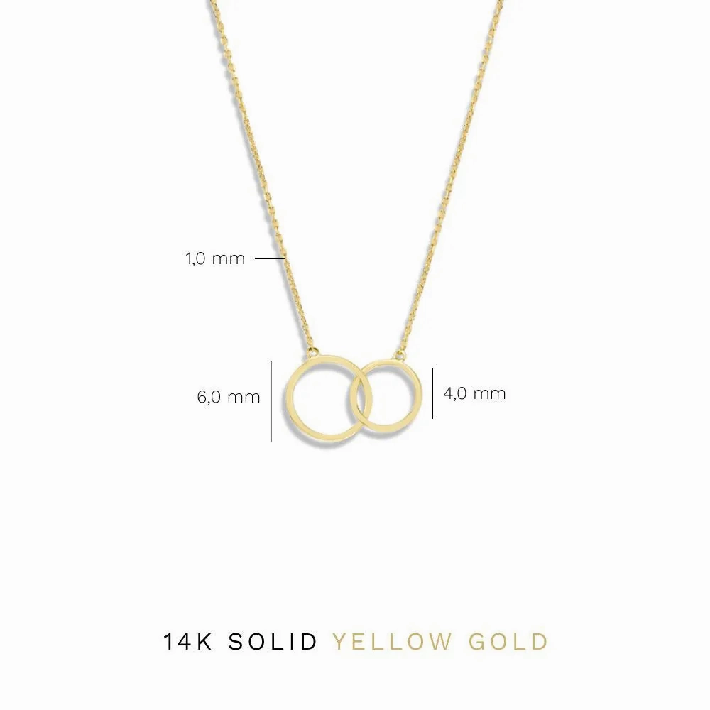 Cadeau d'Isabel 14 karat gold necklace &amp; bracelet gift set with rings