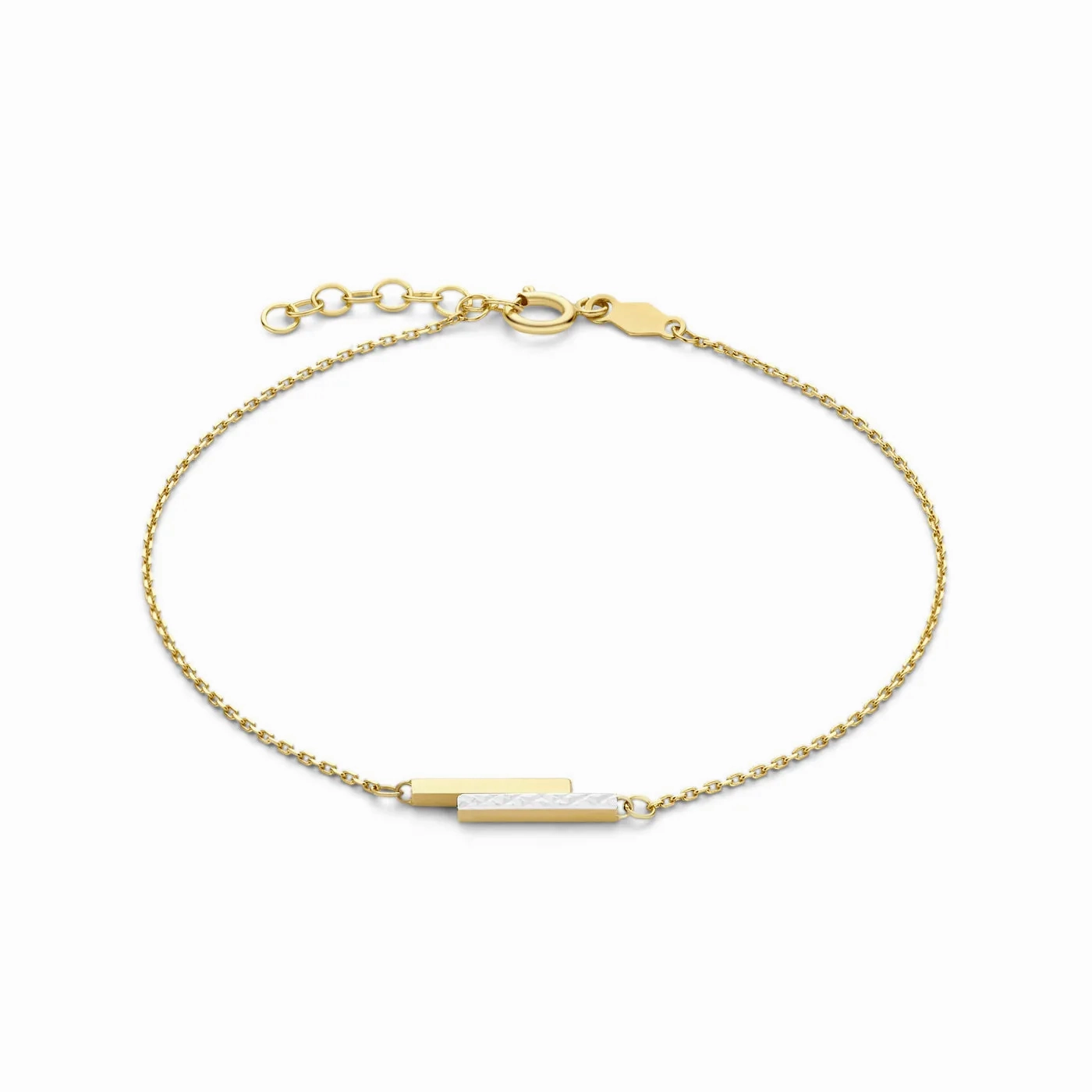 Cadeau d'Isabel 14 karat gold necklace and bracelet gift set with rods