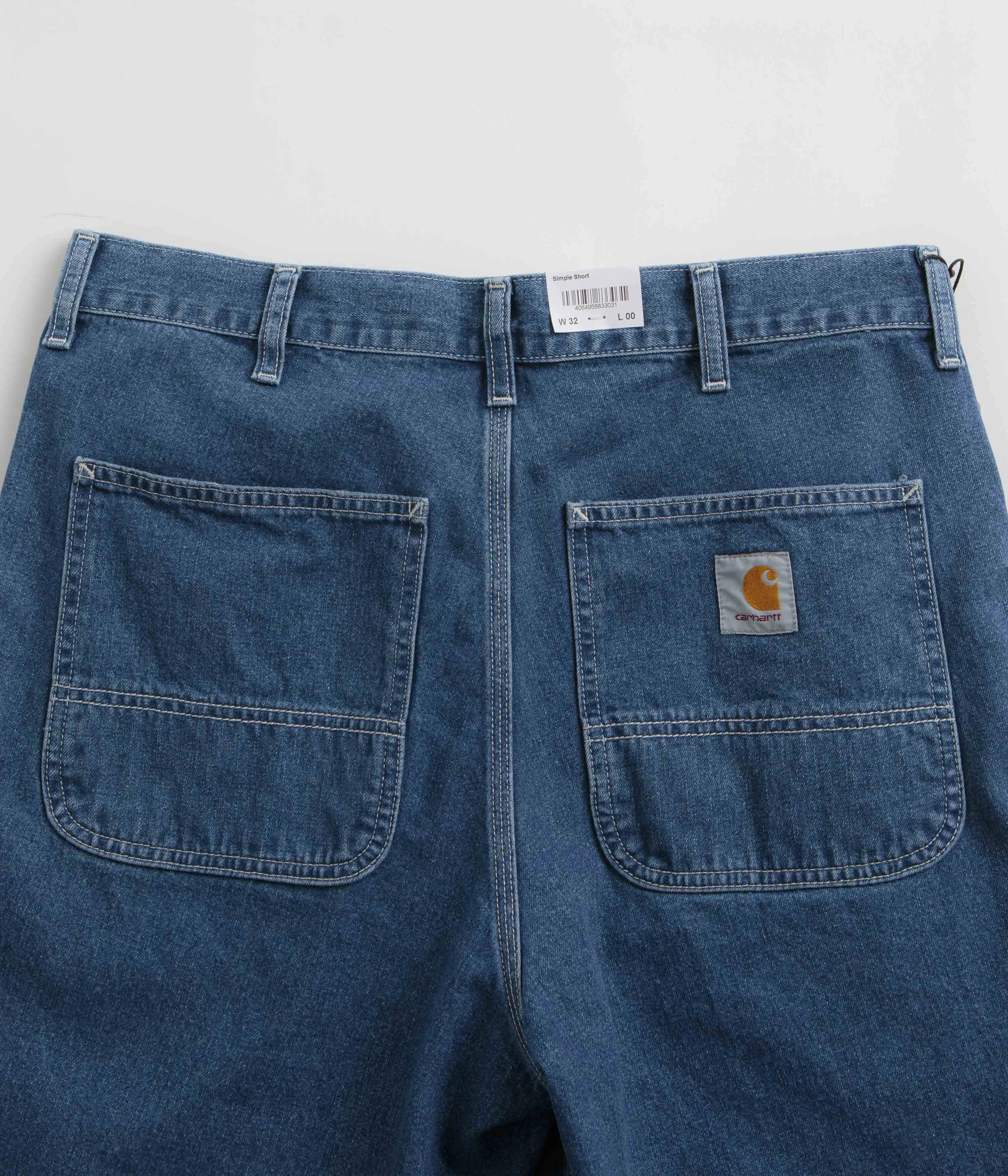 Carhartt Simple Shorts - Blau Steinwäsche Carhartt