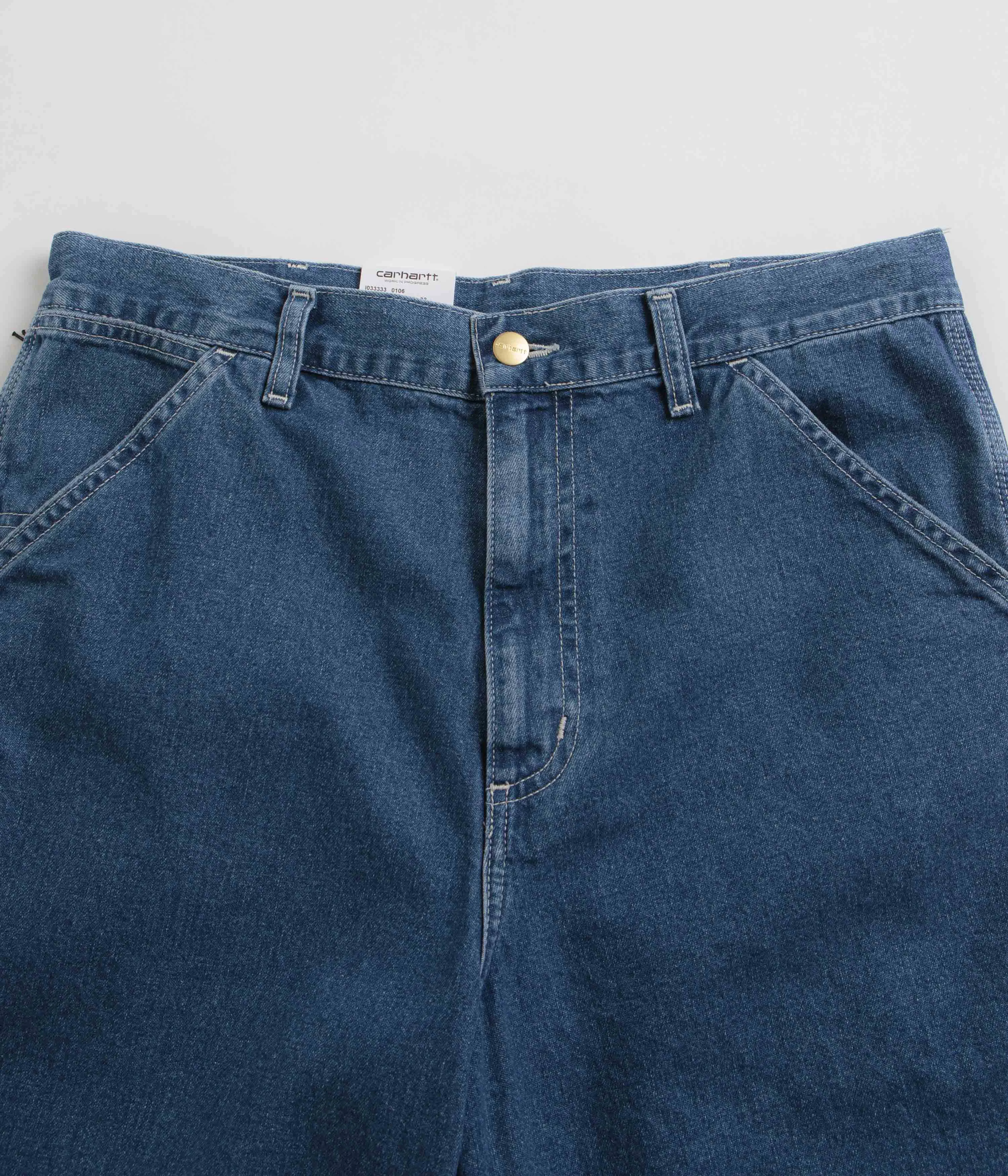 Carhartt Simple Shorts - Blau Steinwäsche Carhartt