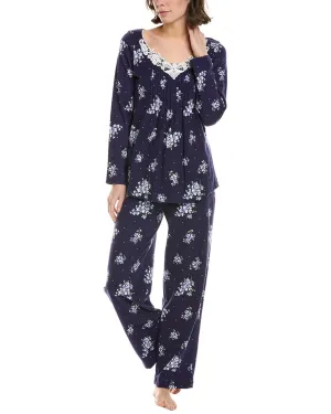 Carole Hochman 2-teiliges Pyjama-Hosenset