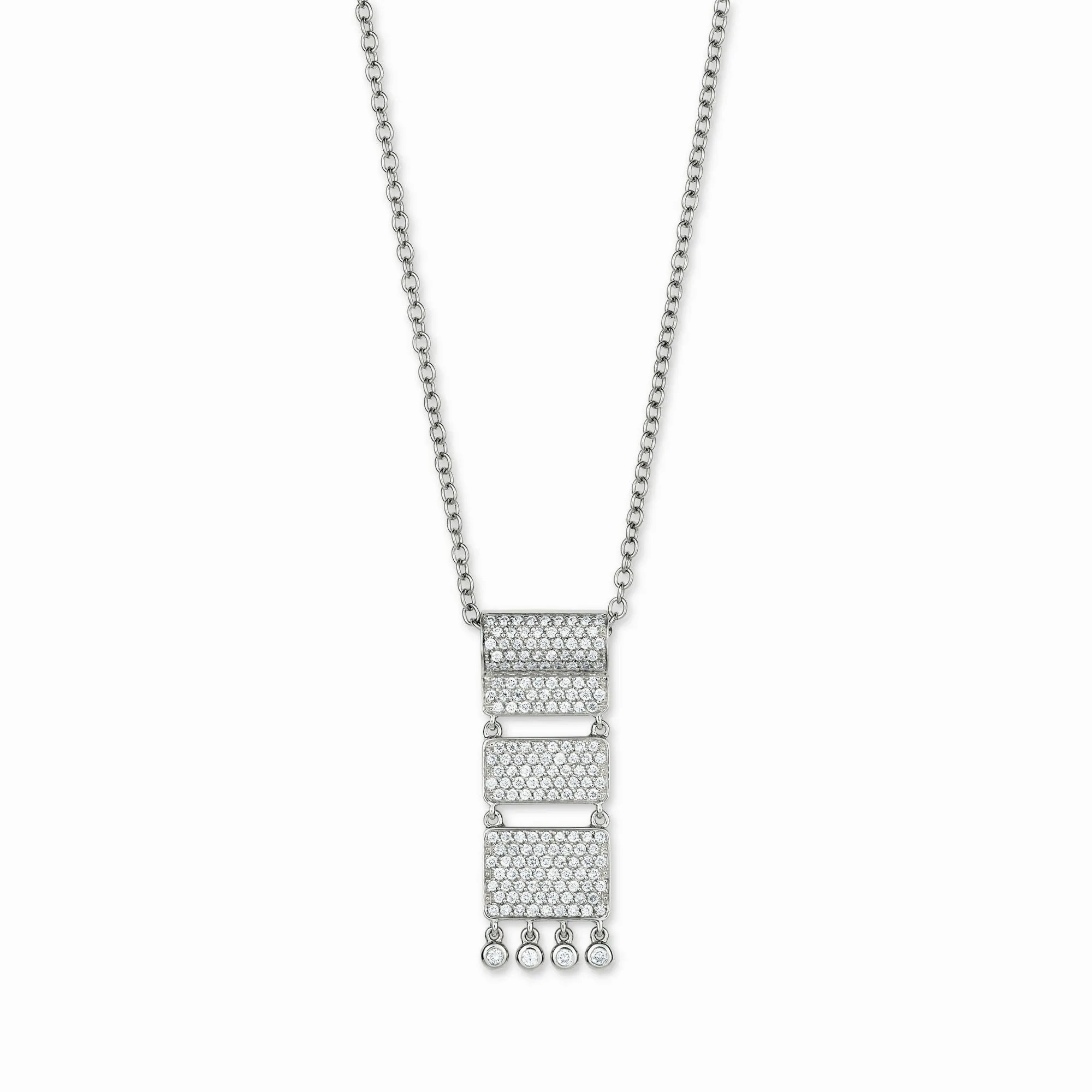 Carpet 18K Whitegold Pendant w. Diamonds