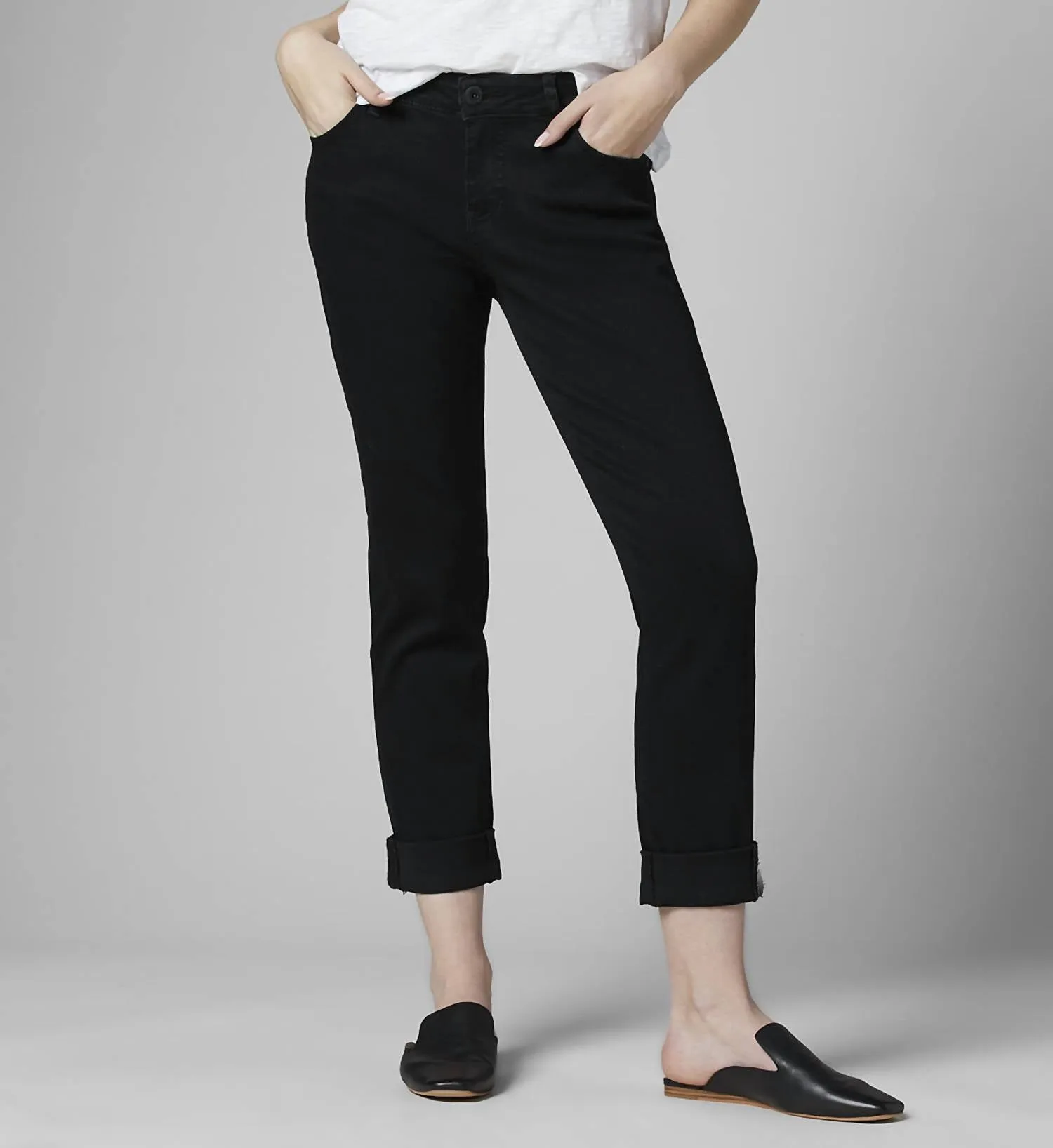 Carter Girlfriend Mid-Rise In Schwarz Voids