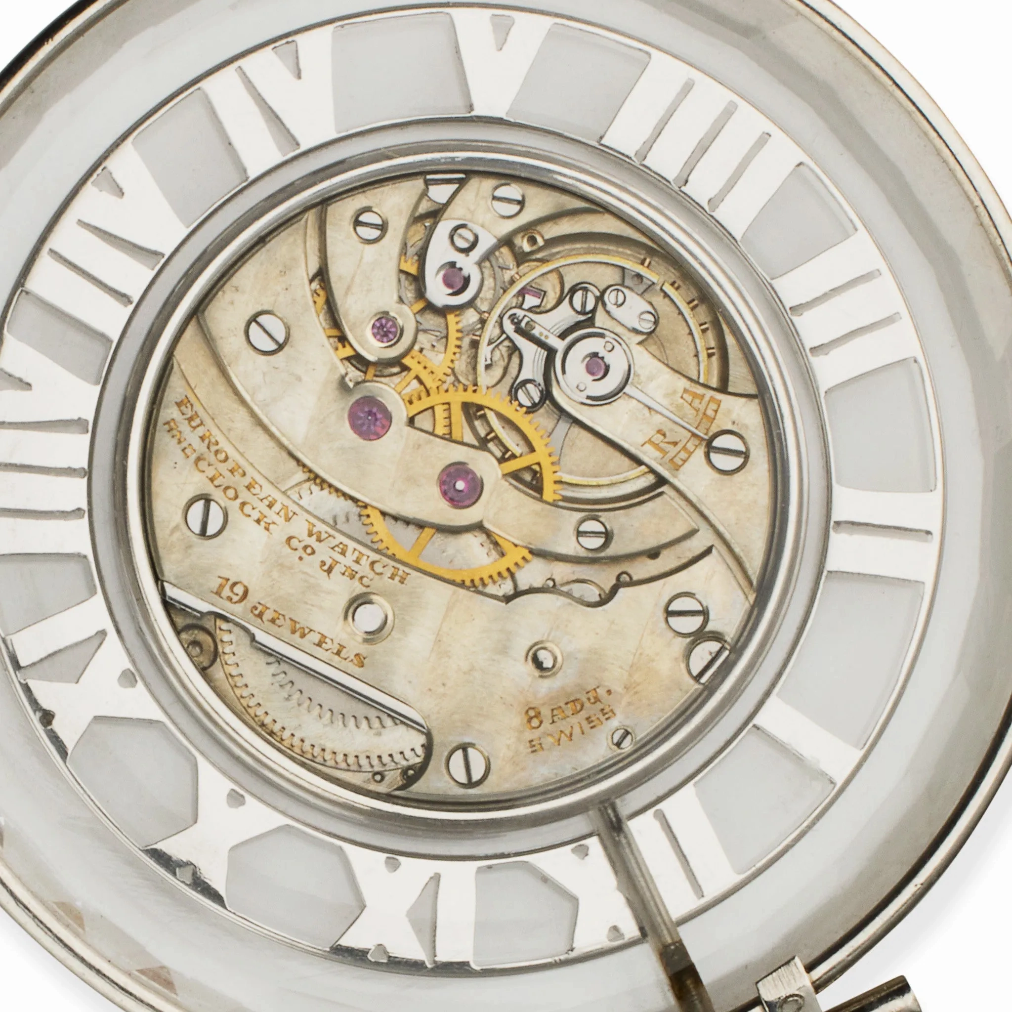 Cartier Paris Art Deco Rock Crystal Skeleton Watch