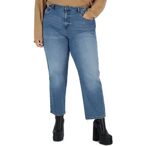 Celebrity Pink Damen Die Retro High-Waist Entspannte Gerade Bein Jeans