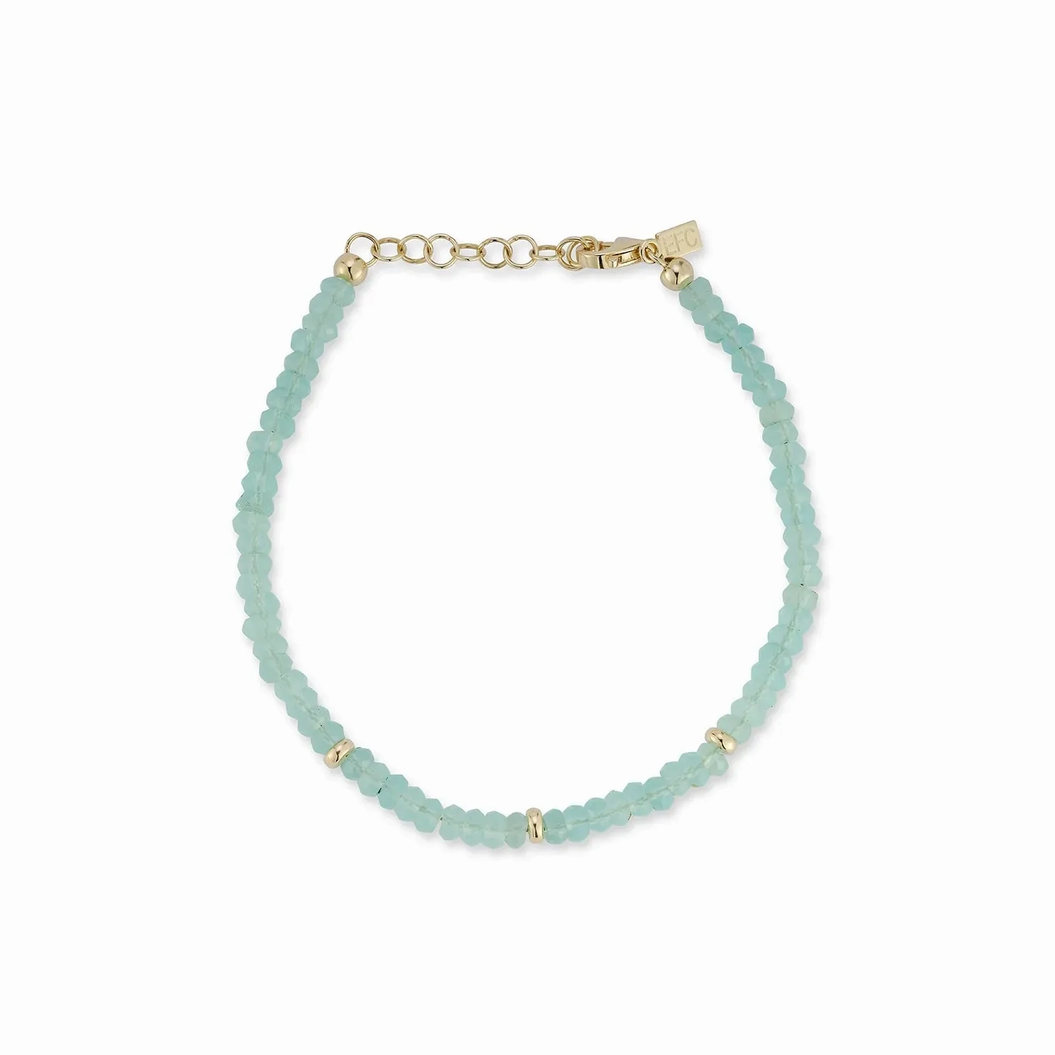 Chalcedony Birthstone Bead Bracelet