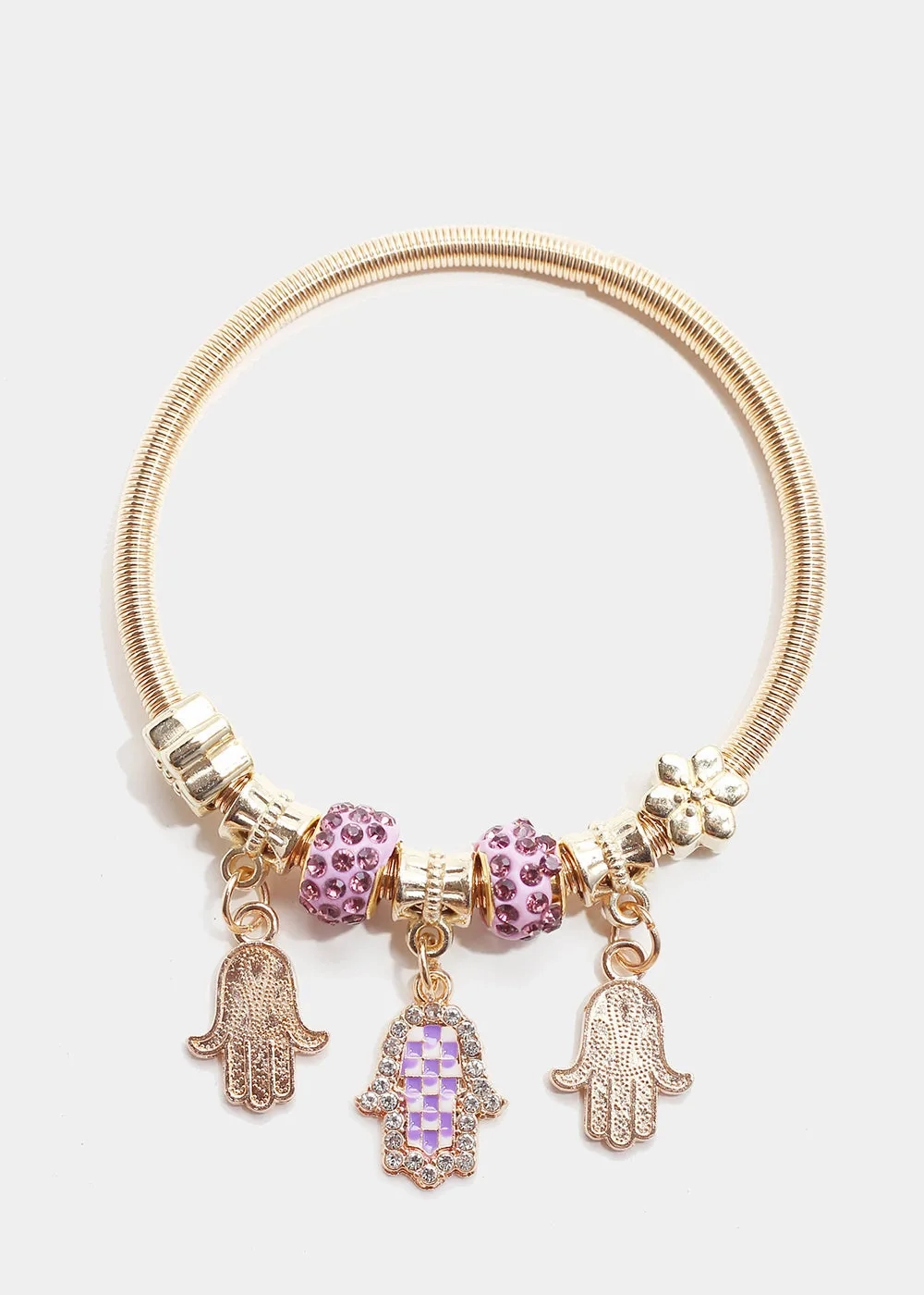 Checkered Hamsa Hand Bangle