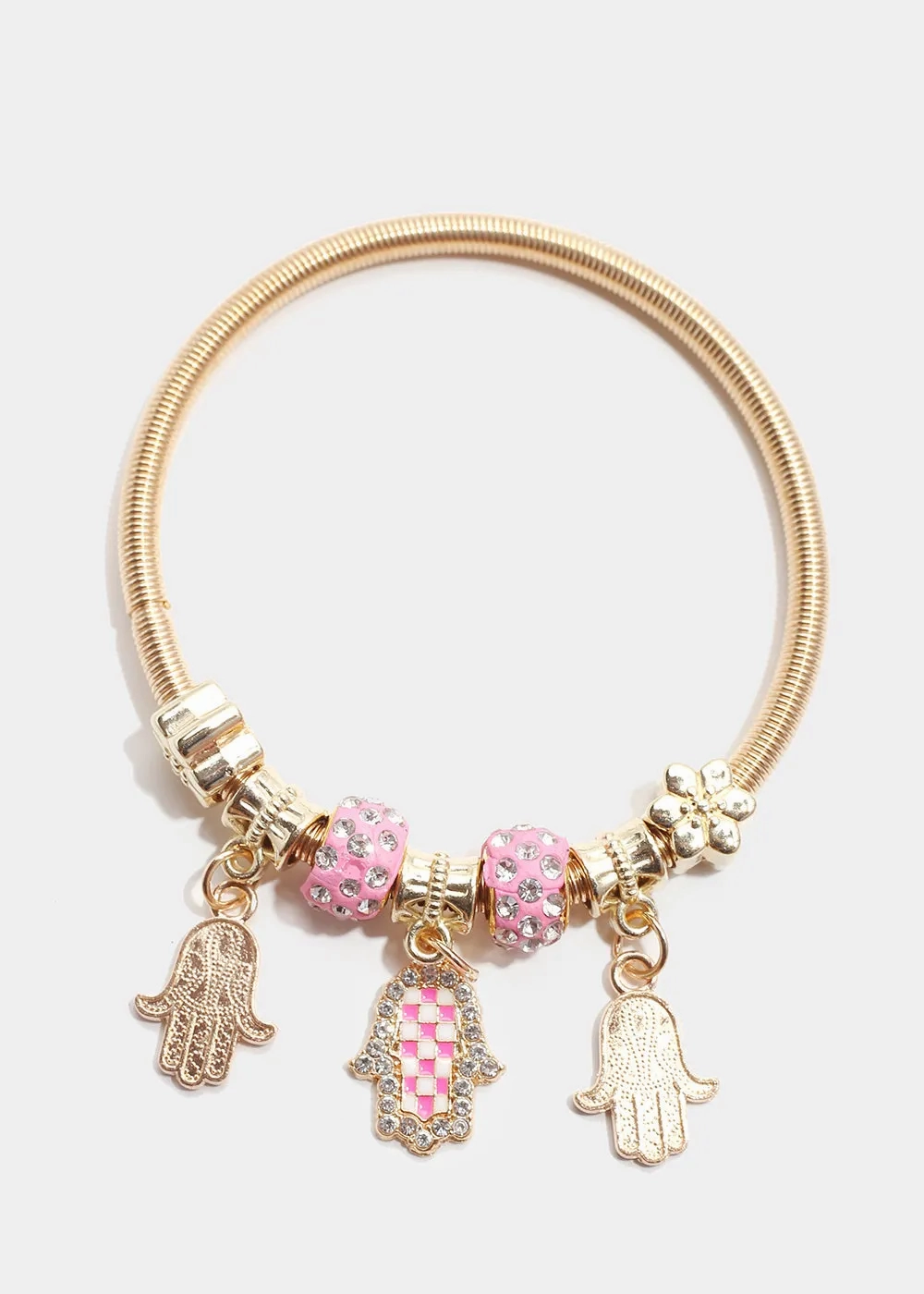 Checkered Hamsa Hand Bangle