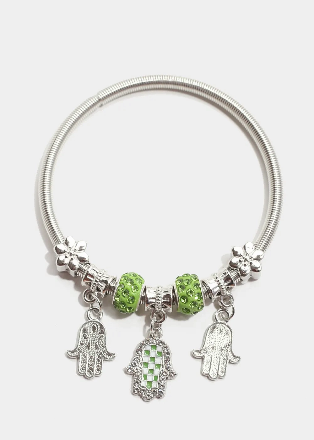 Checkered Hamsa Hand Bangle