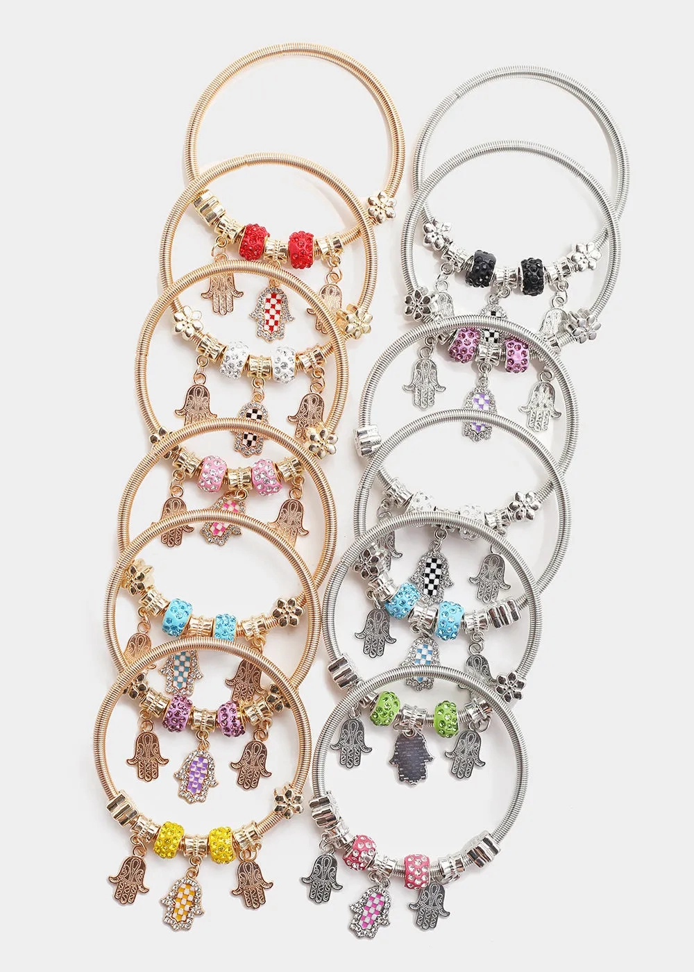 Checkered Hamsa Hand Bangle