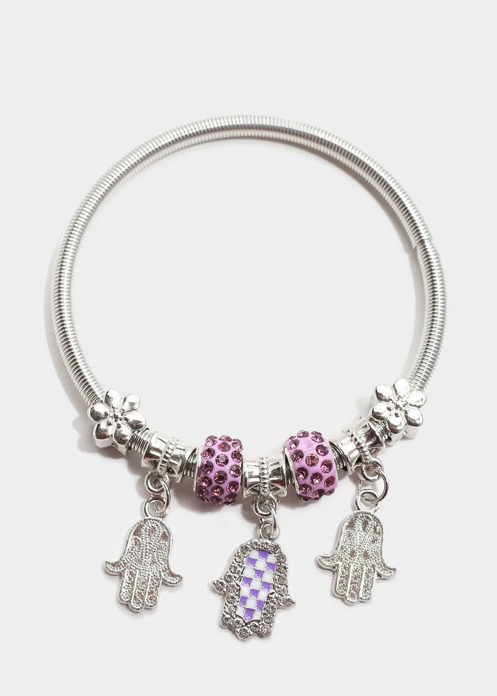 Checkered Hamsa Hand Bangle