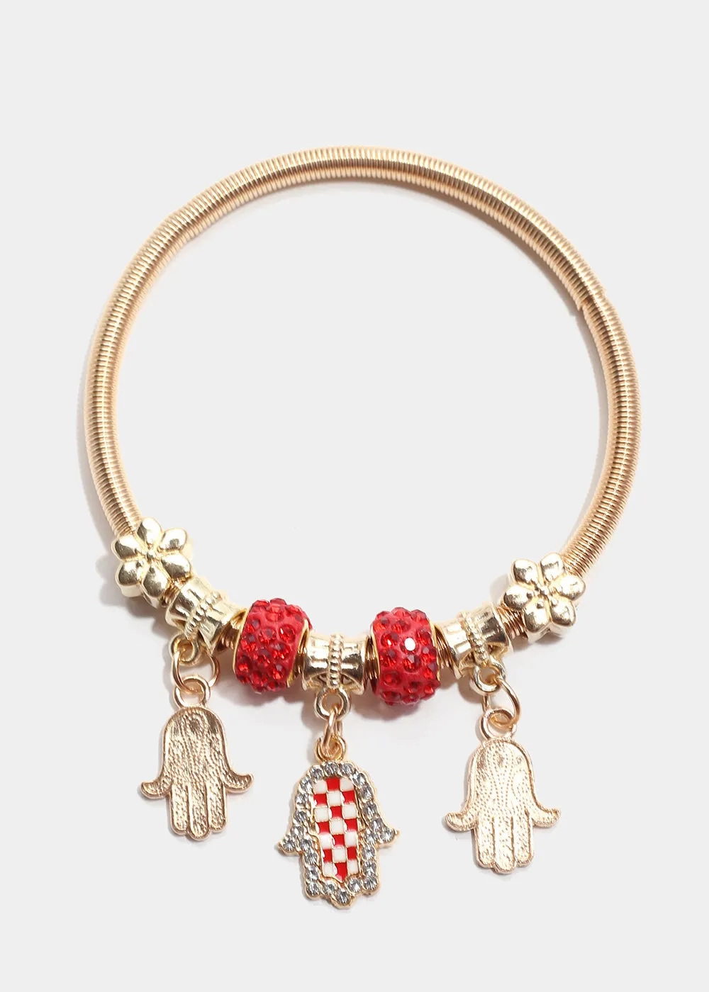 Checkered Hamsa Hand Bangle