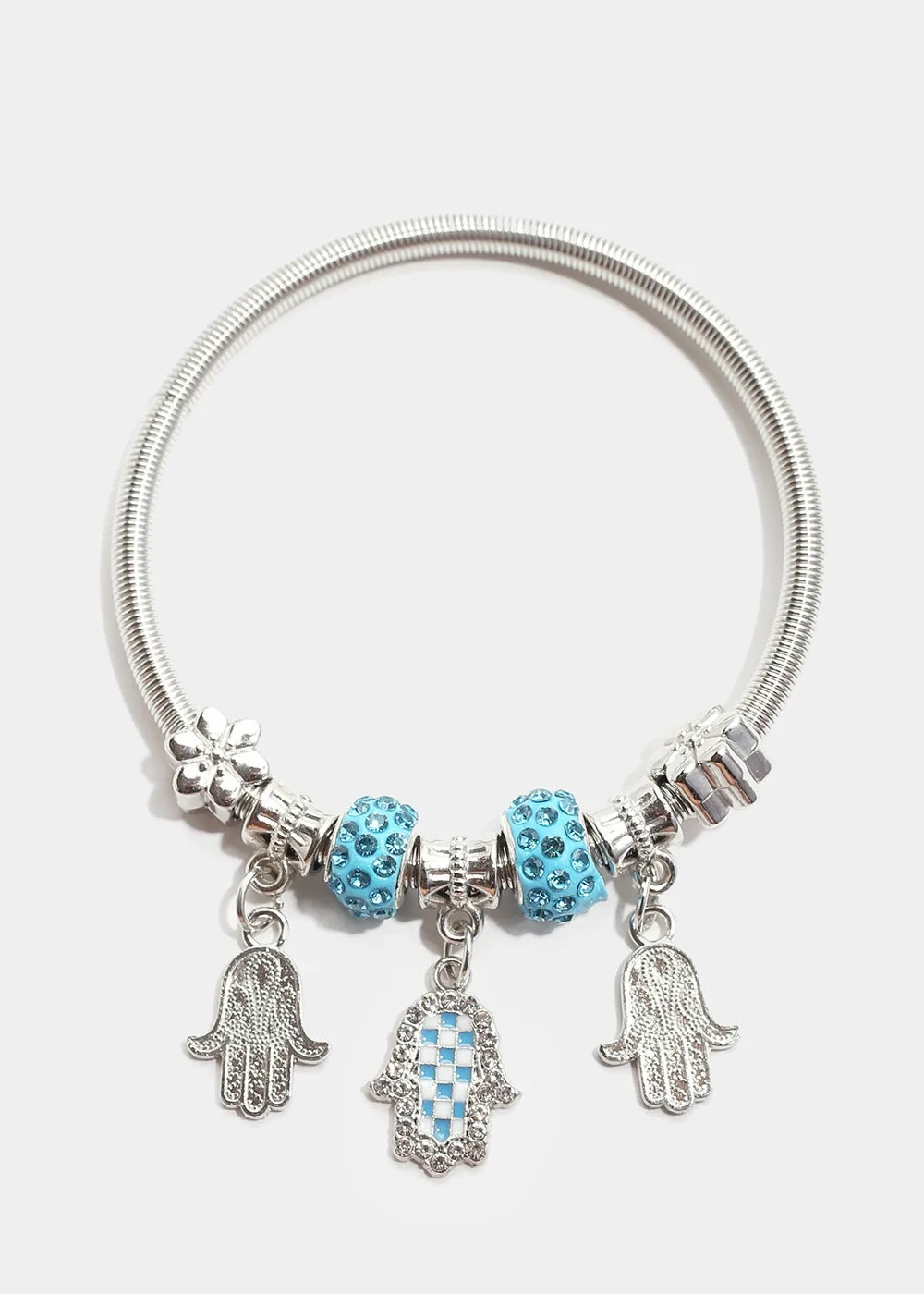 Checkered Hamsa Hand Bangle