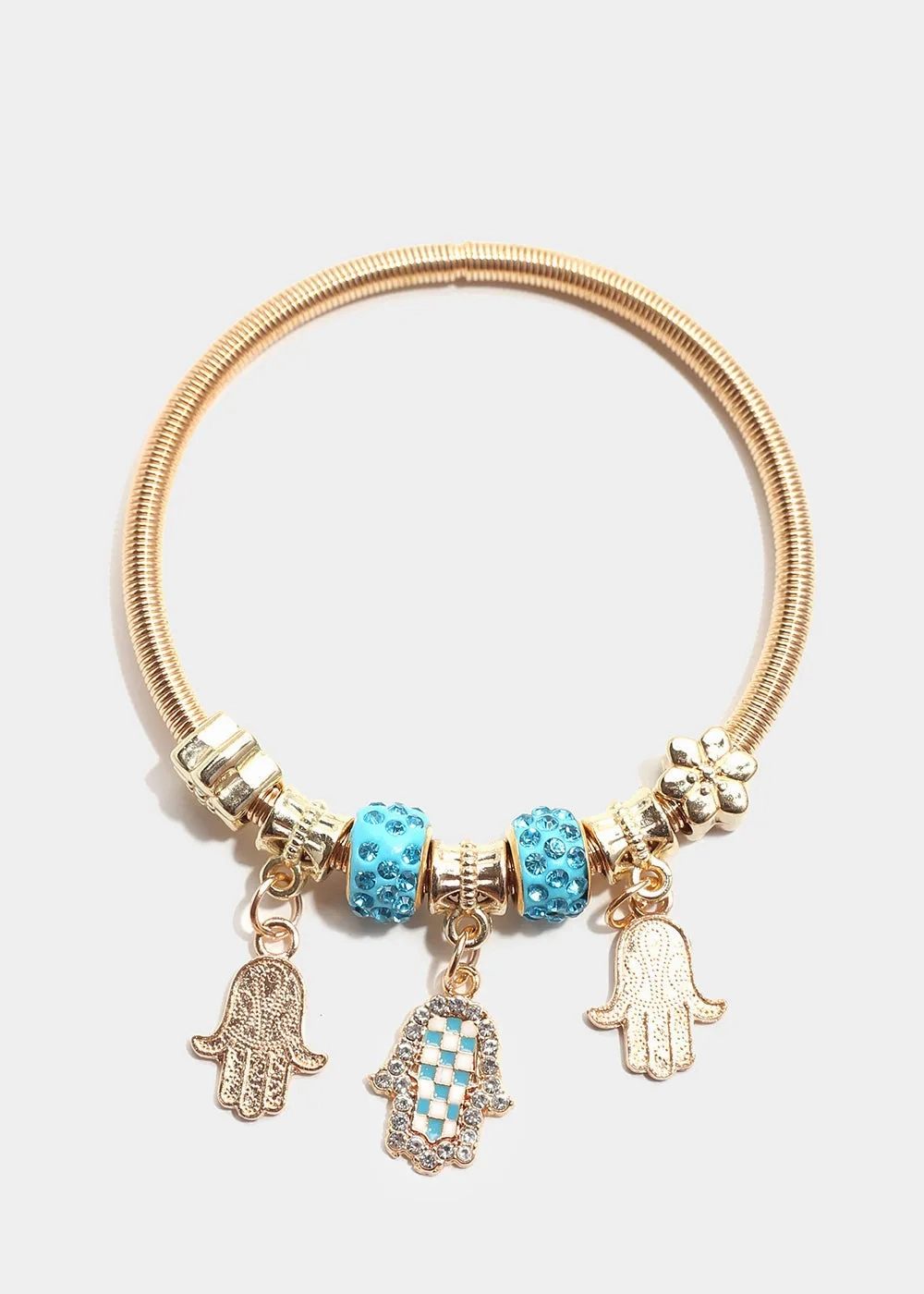 Checkered Hamsa Hand Bangle