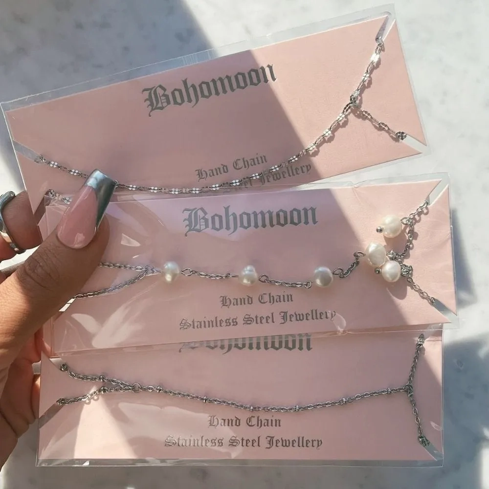 Chevron Hand Chain Bracelet