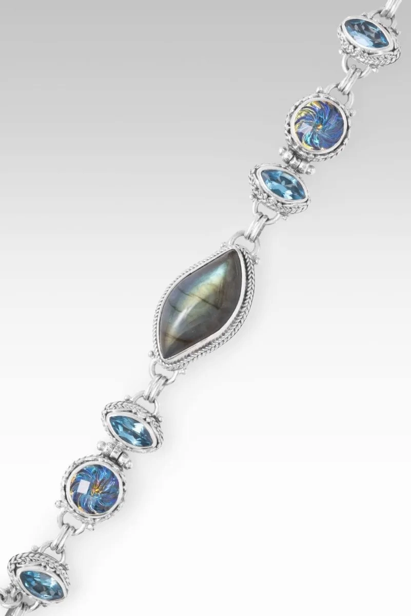 Choose Joy Bracelet? in Labradorite, True Picasso? Mystic Quartz &amp; Swiss Blue Topaz