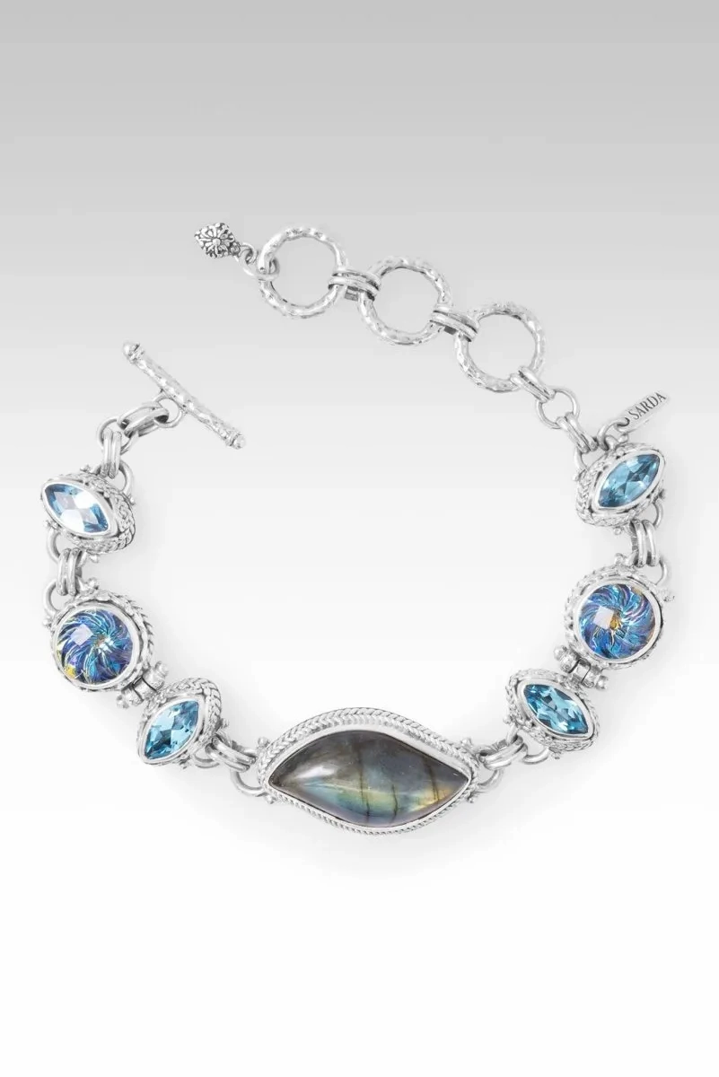 Choose Joy Bracelet? in Labradorite, True Picasso? Mystic Quartz &amp; Swiss Blue Topaz