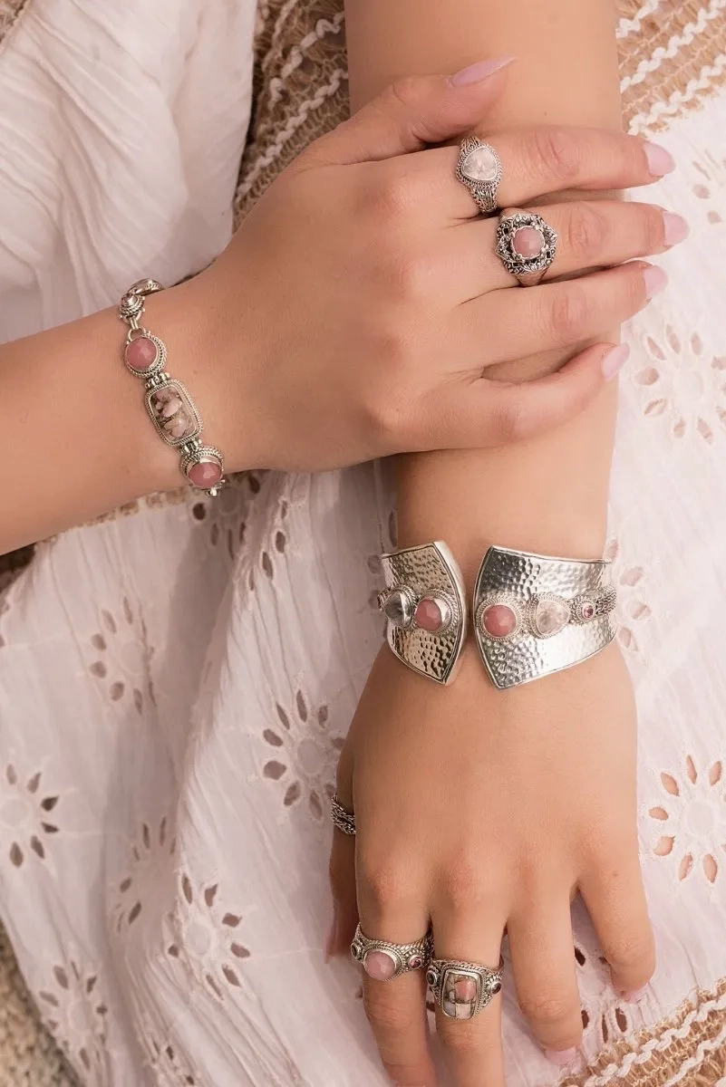 Choose Love Bracelet? in Pink Opal, Ballet Blush Quartz &amp; Pale Plum ? Mystic Topaz
