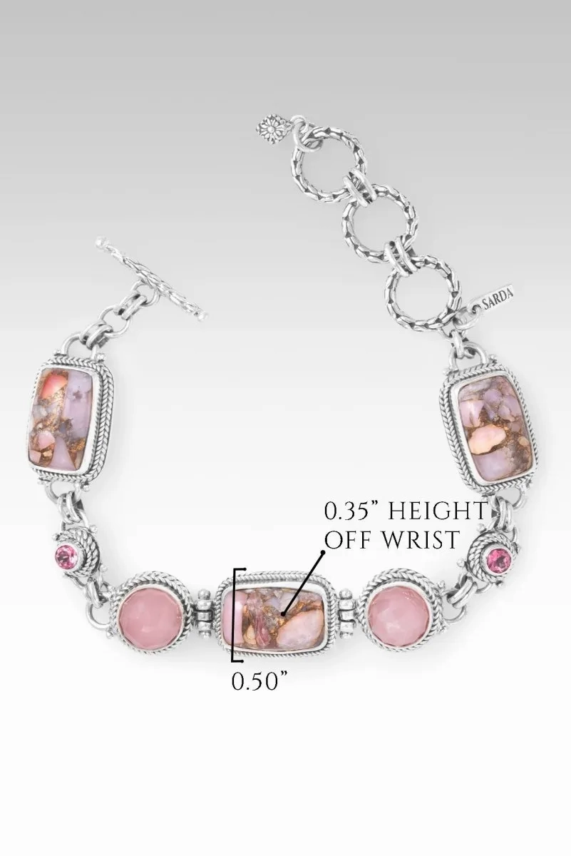 Choose Love Bracelet? in Pink Opal, Ballet Blush Quartz &amp; Pale Plum ? Mystic Topaz
