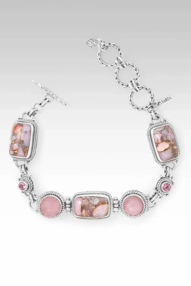 Choose Love Bracelet? in Pink Opal, Ballet Blush Quartz &amp; Pale Plum ? Mystic Topaz