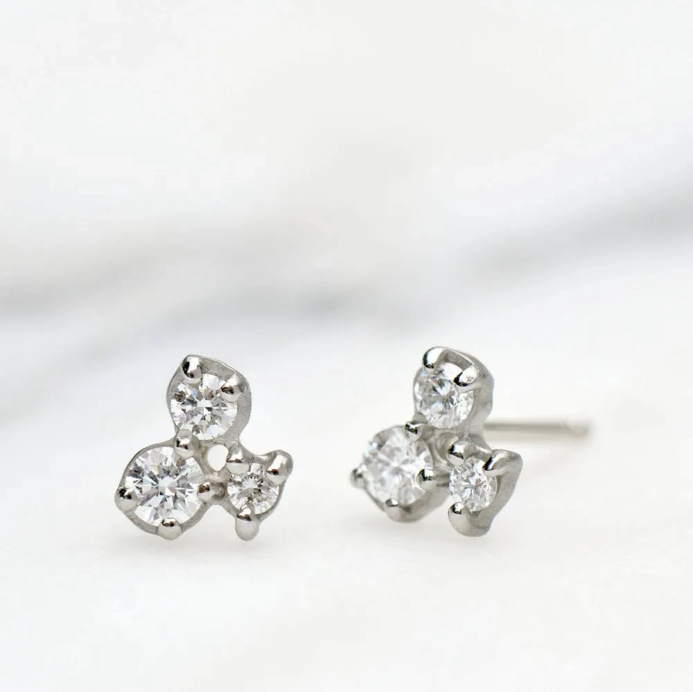 Cluster Trio Stud Earrings