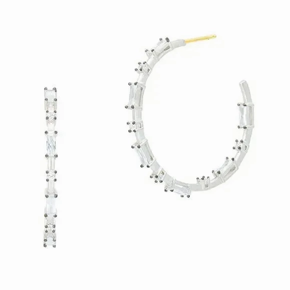 Cobblestone Hoop Earrings