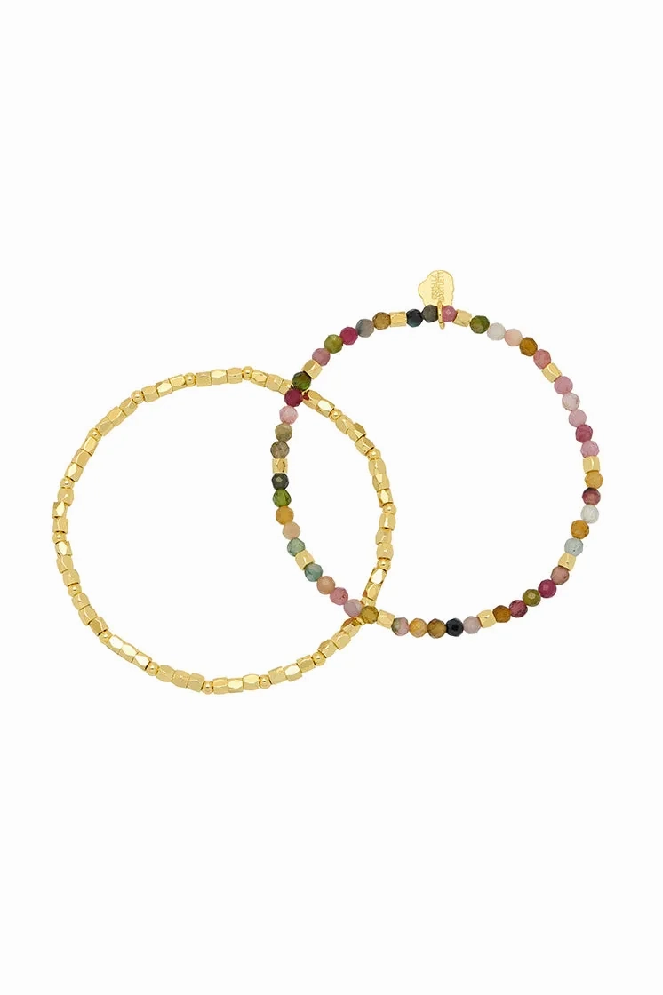 Coco and Gemstone Bracelet Set