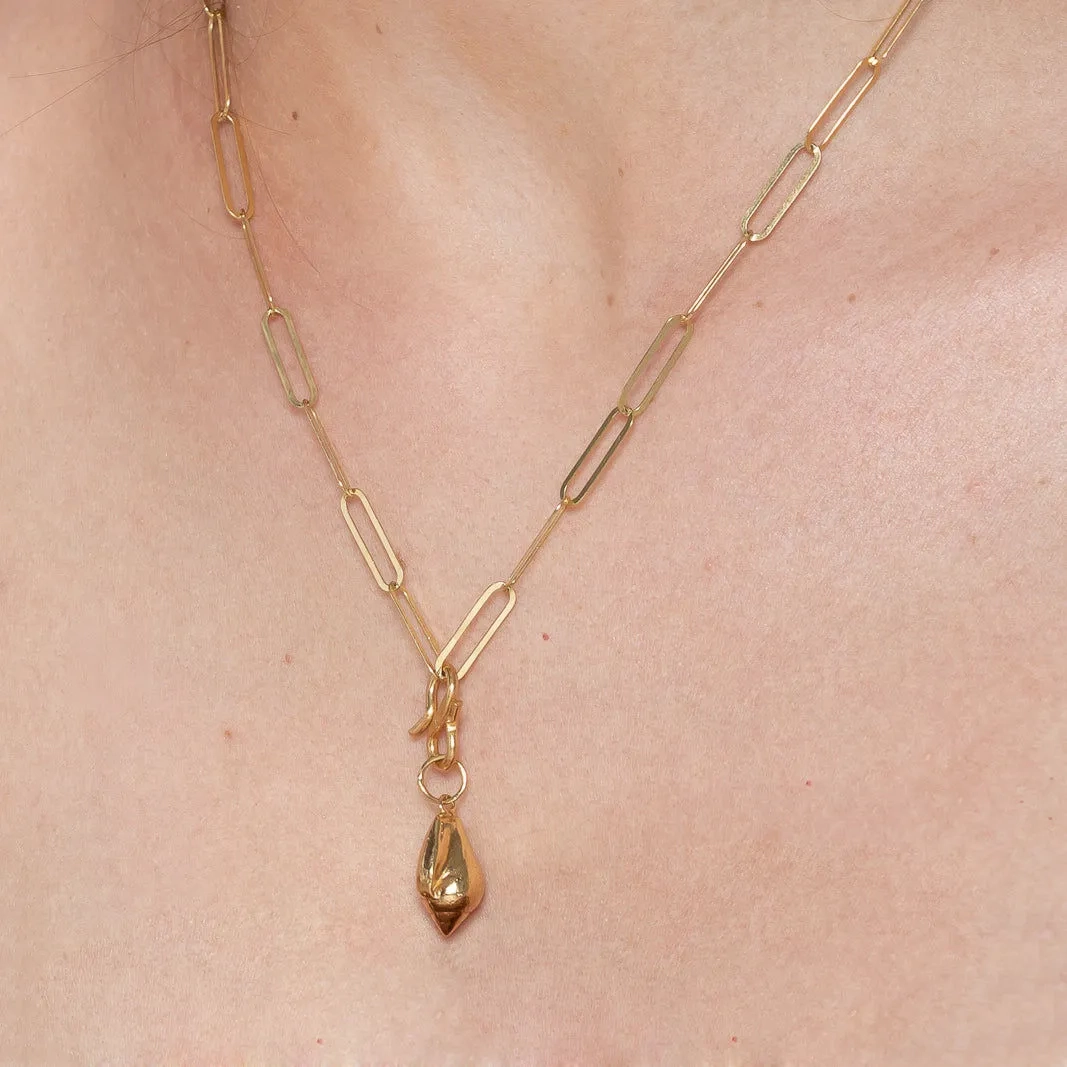 Columbell chain 18K Gold Plated Necklace