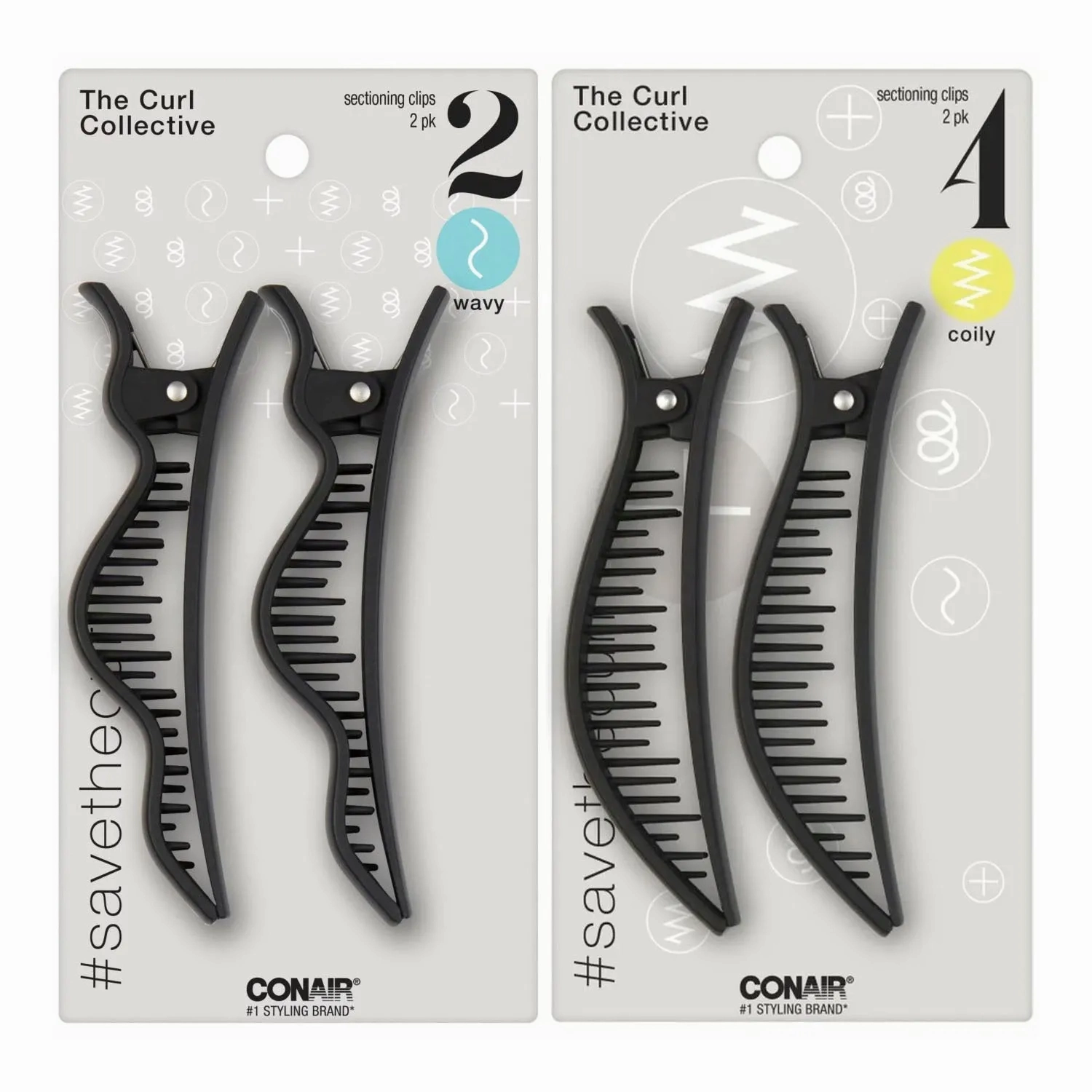 Conair Sectioning Hair Clips 2pcs