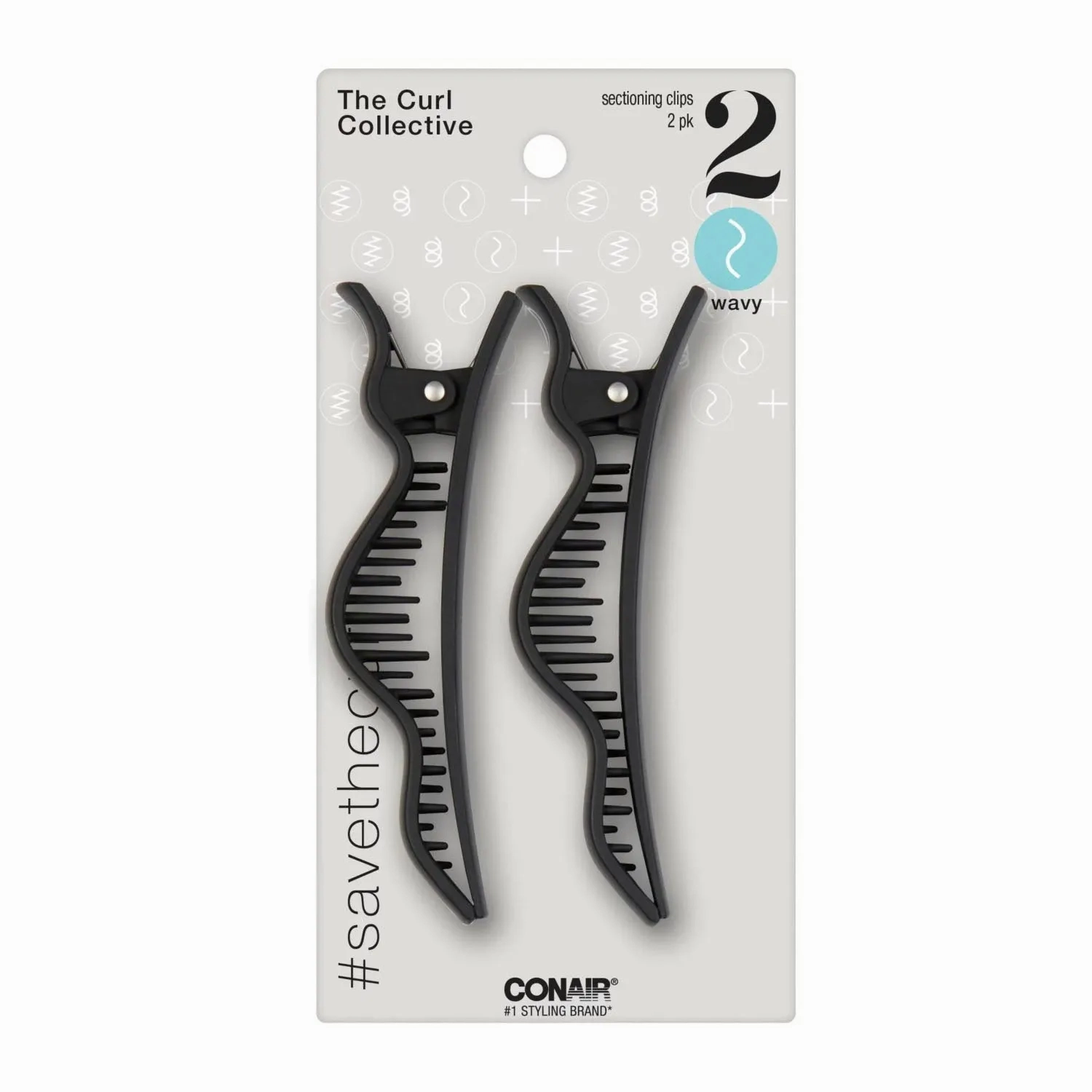 Conair Sectioning Hair Clips 2pcs