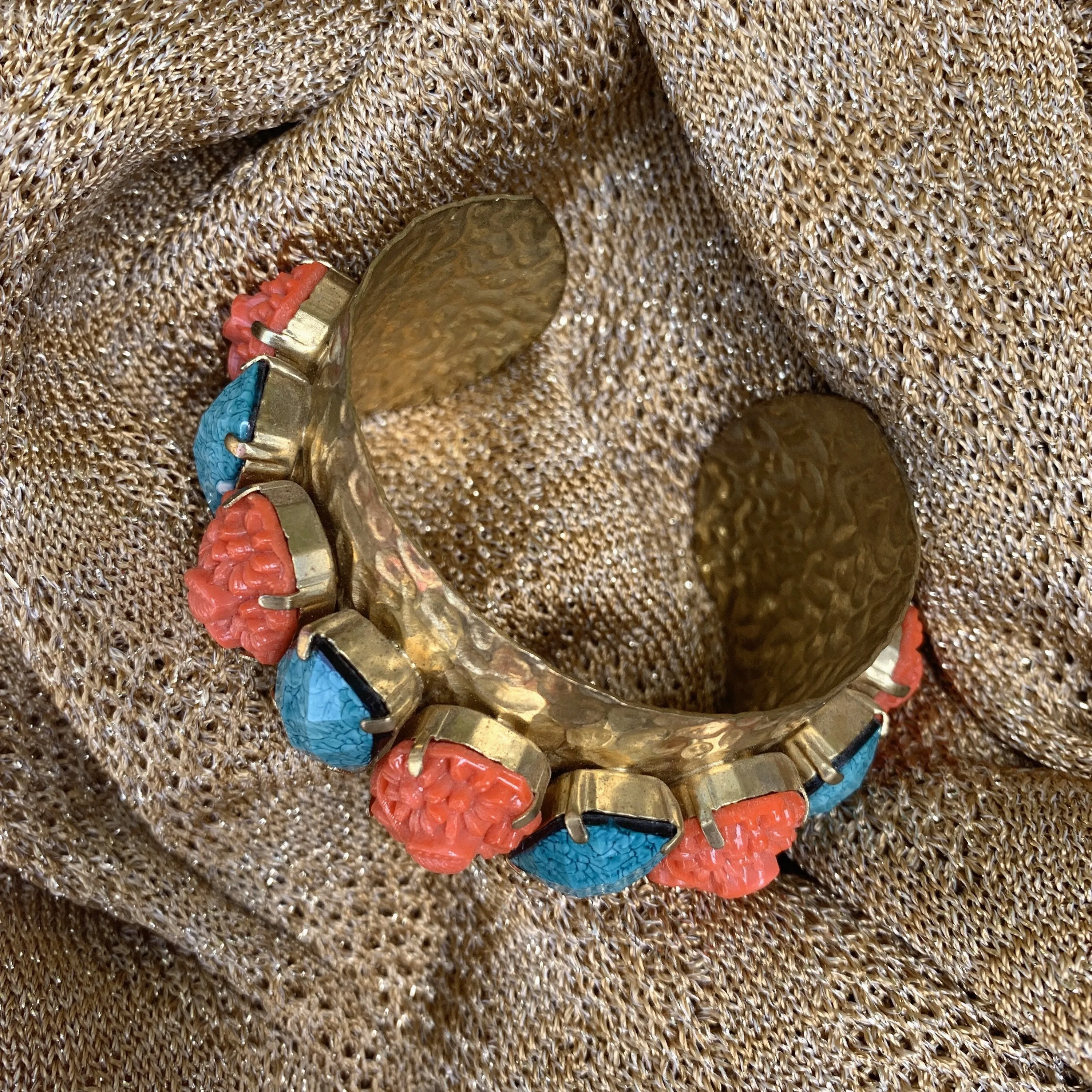 Coral and Turquoise Bracelet by  Frangos