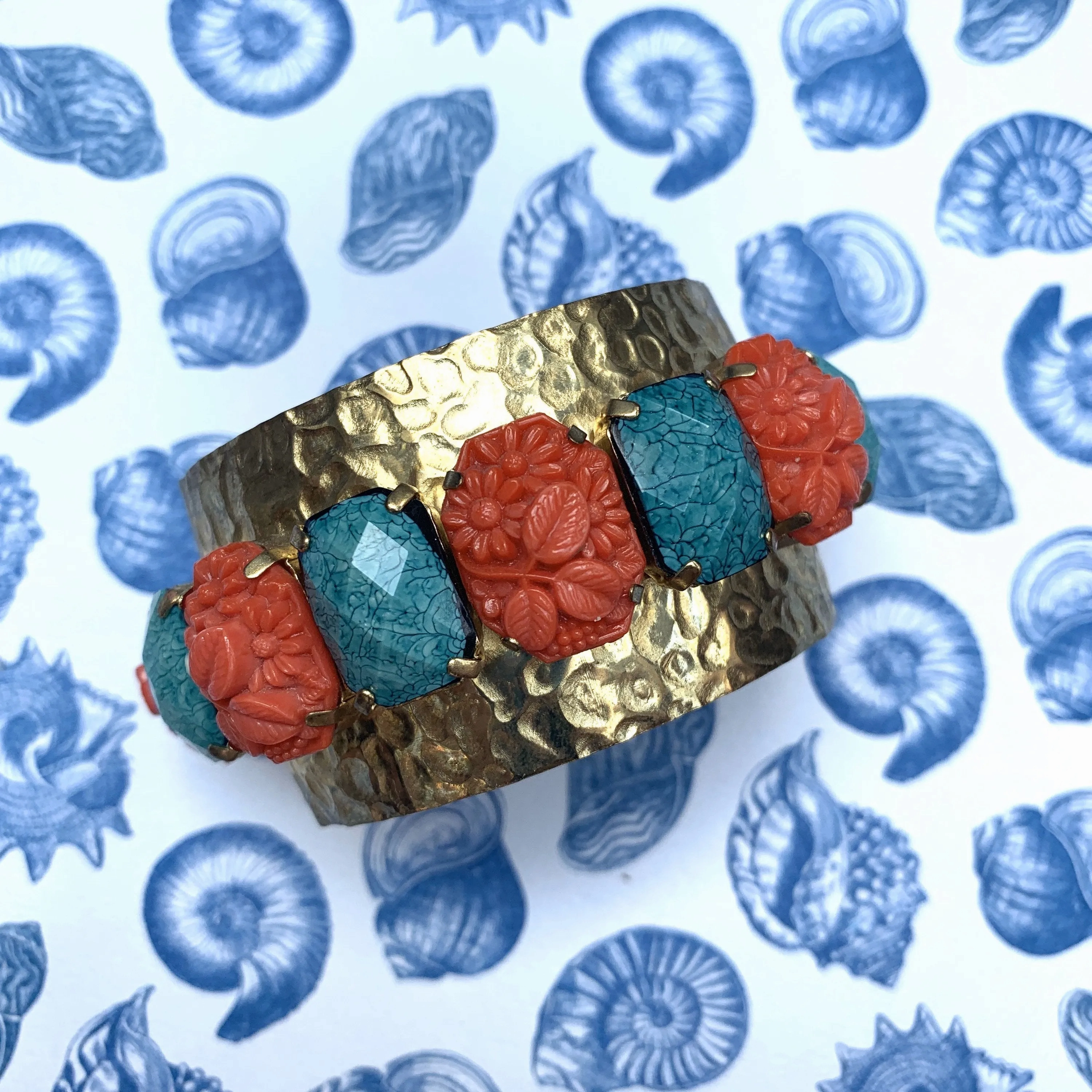 Coral and Turquoise Bracelet by  Frangos