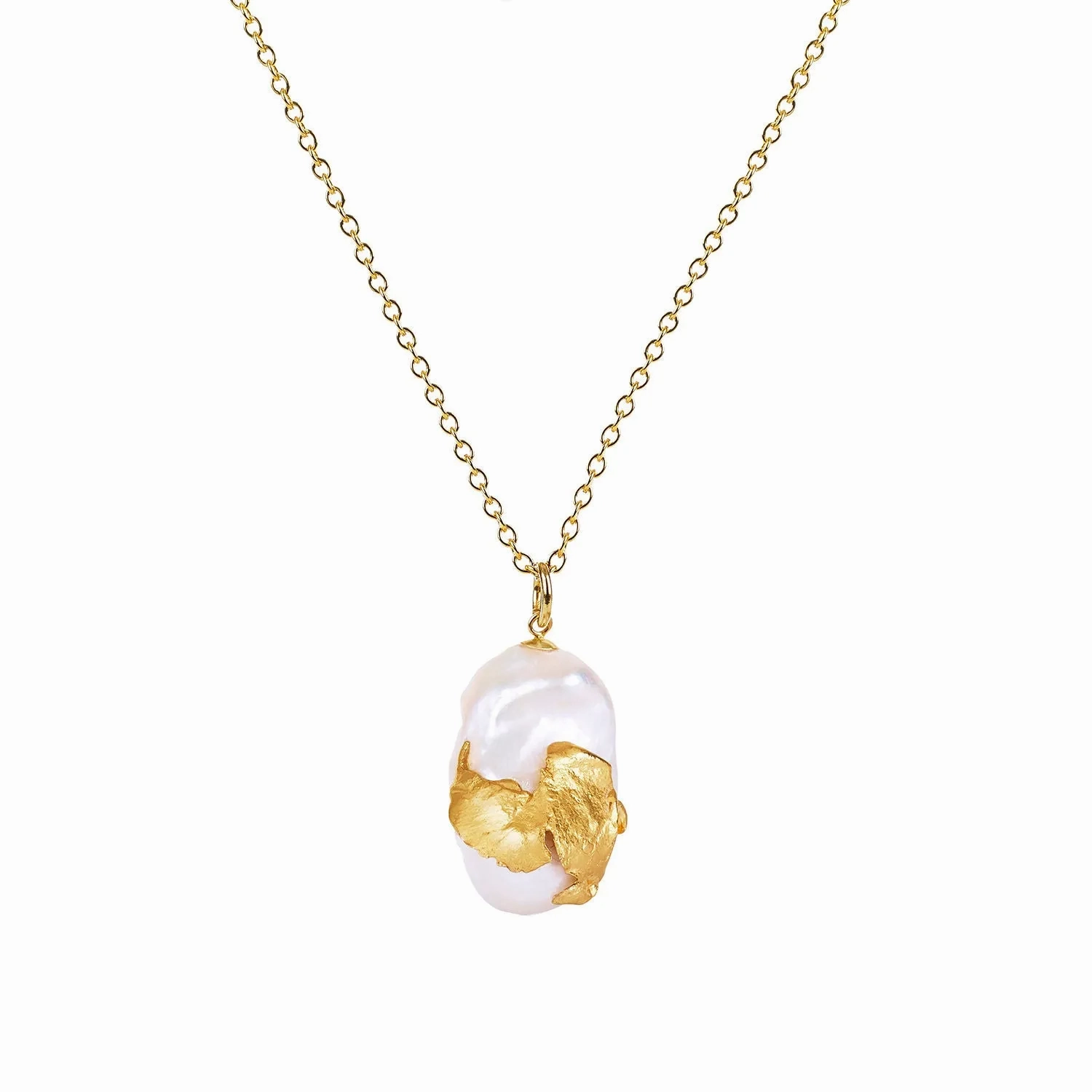 Cordelia Gold Plated Necklace w. Pearl