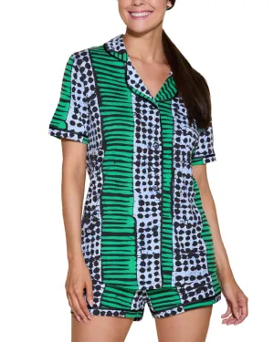 Cosabella Bella Bedrucktes Top-Boxer-Pyjama-Set