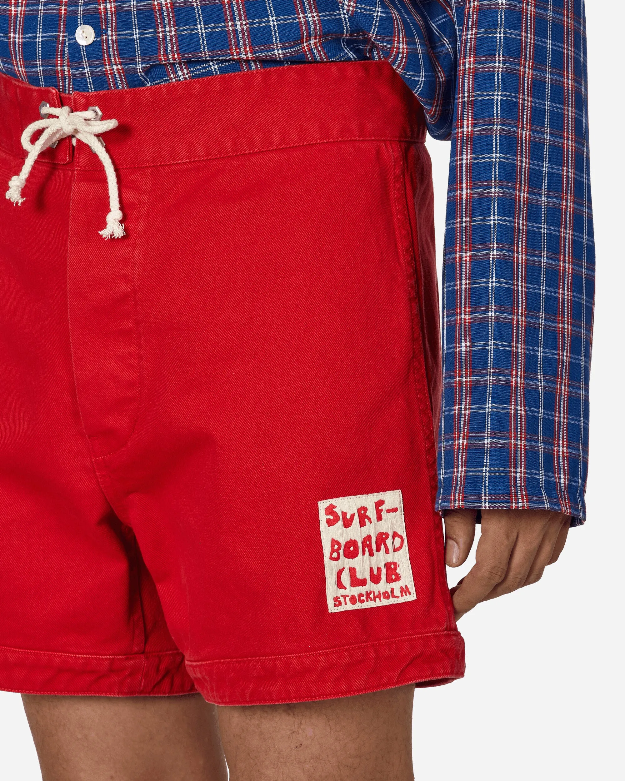 Baumwoll-Twill-Shorts Rot