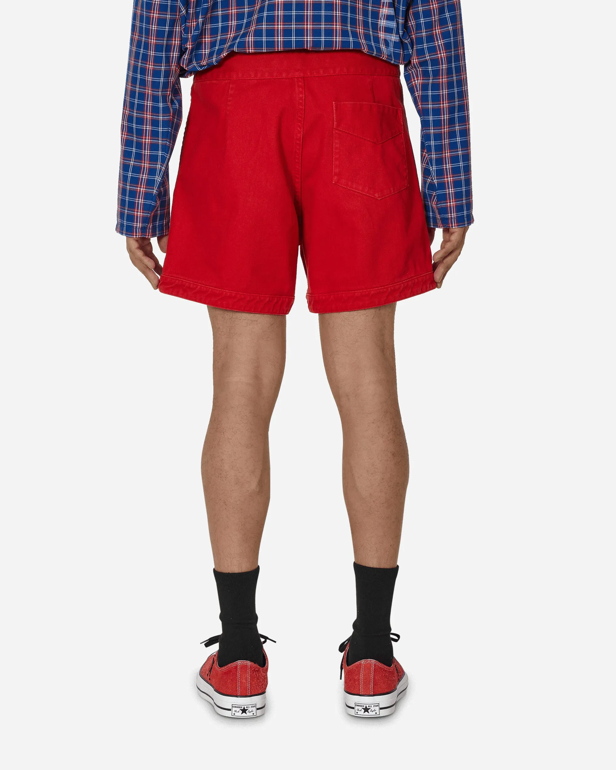Baumwoll-Twill-Shorts Rot