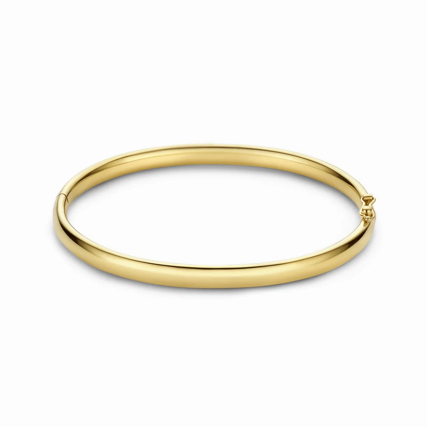Cour d'Honneur Lucienne 14 karat gold bangle with round edge