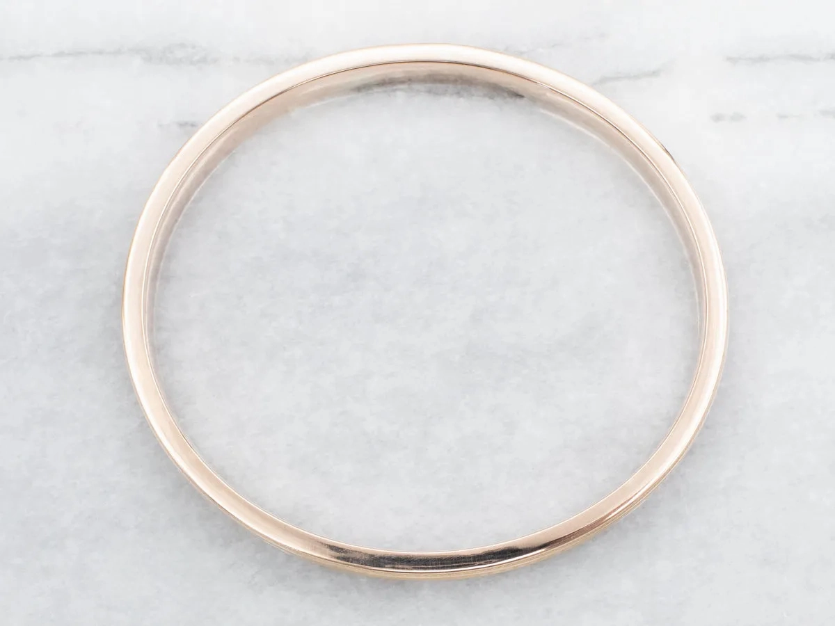 Crosshatched Gold Patterned Bangle Bracelet