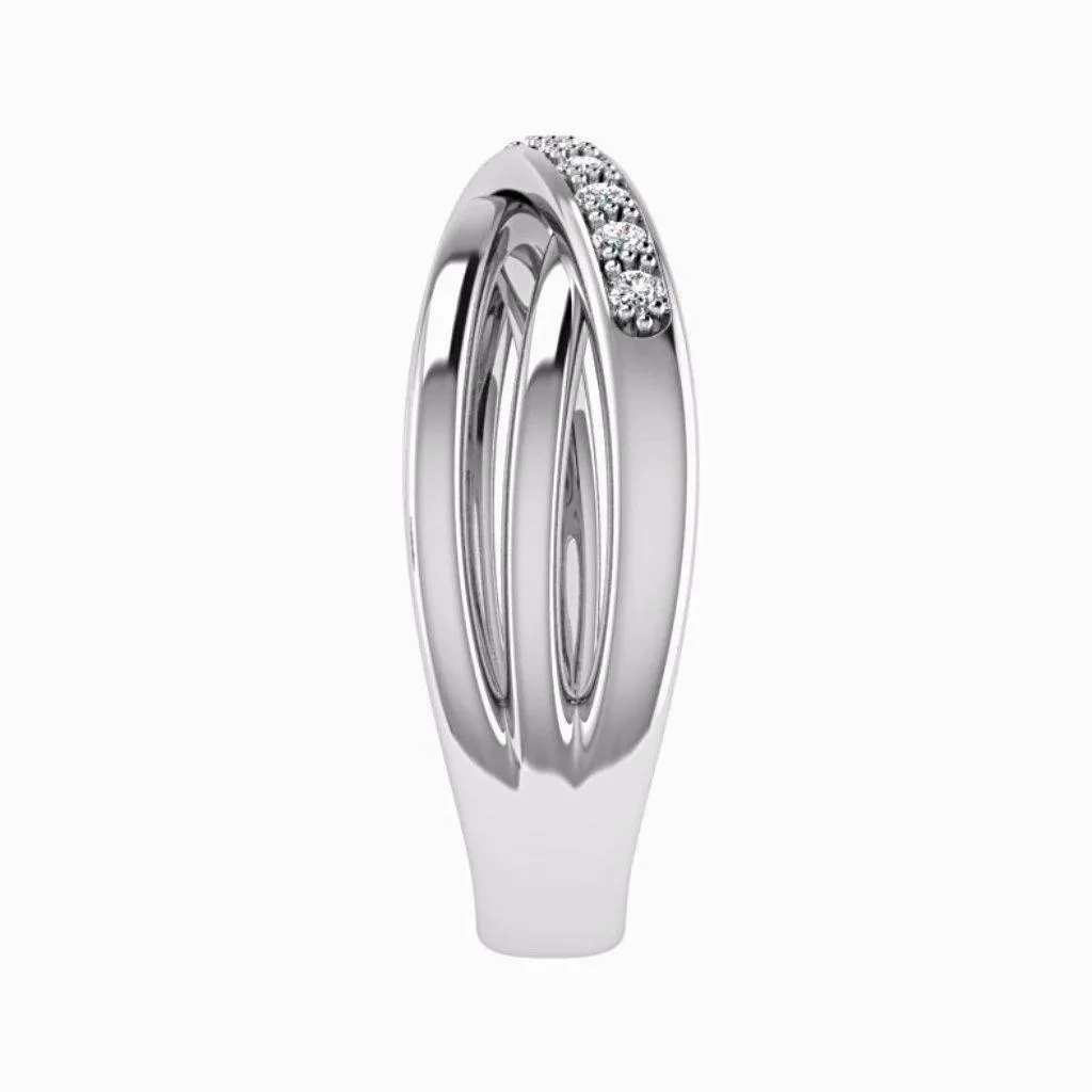 Crossover Diamond Ring 14K Gold