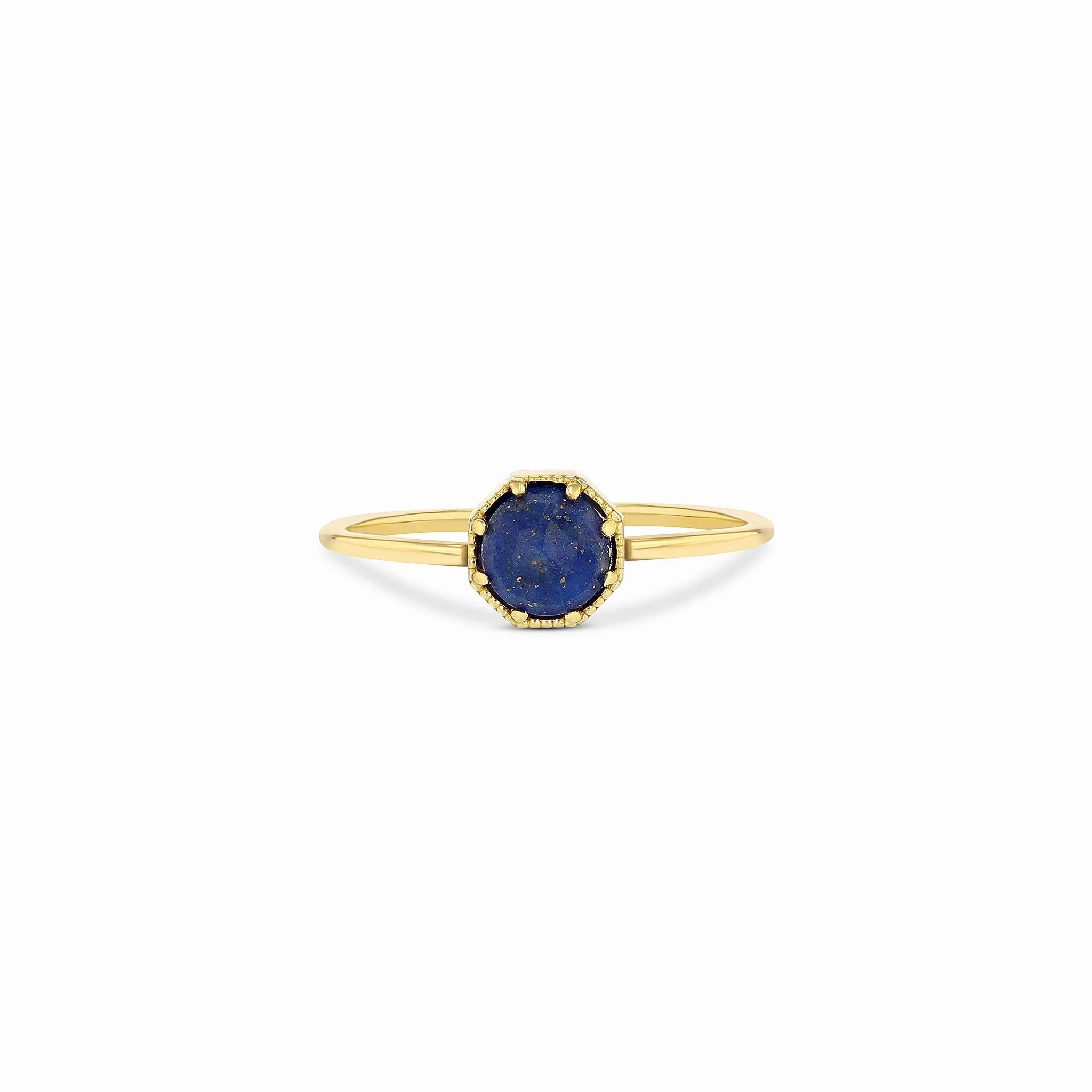 Crown Bezel Lapis Ring