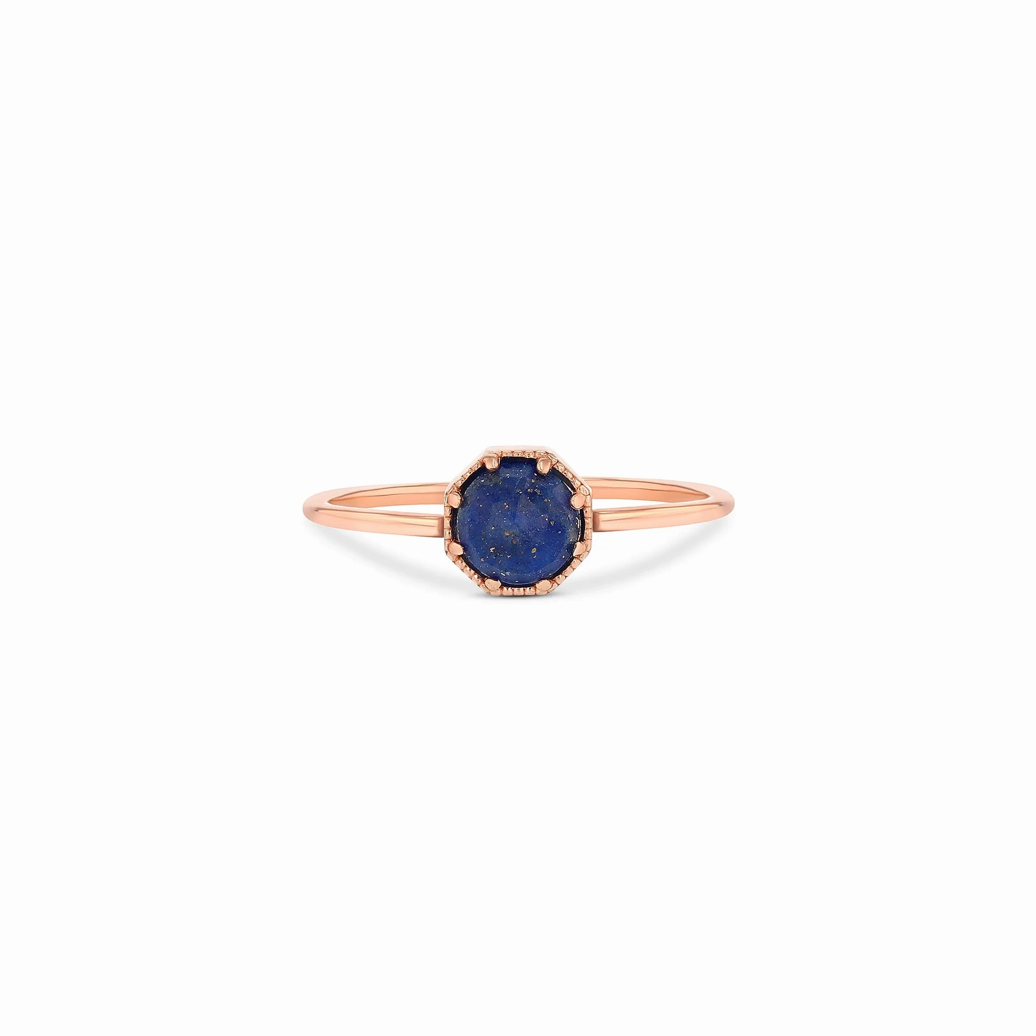 Crown Bezel Lapis Ring