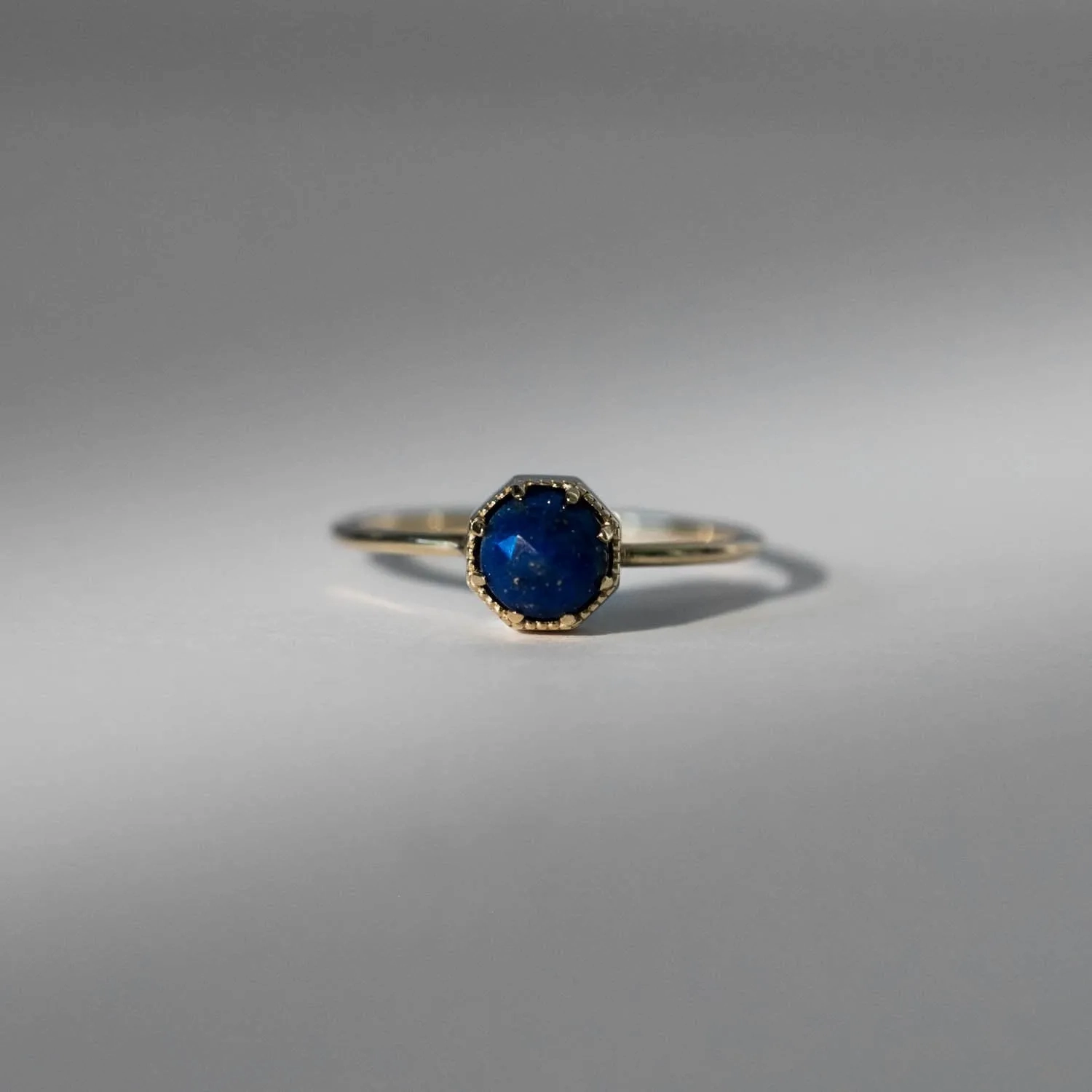 Crown Bezel Lapis Ring