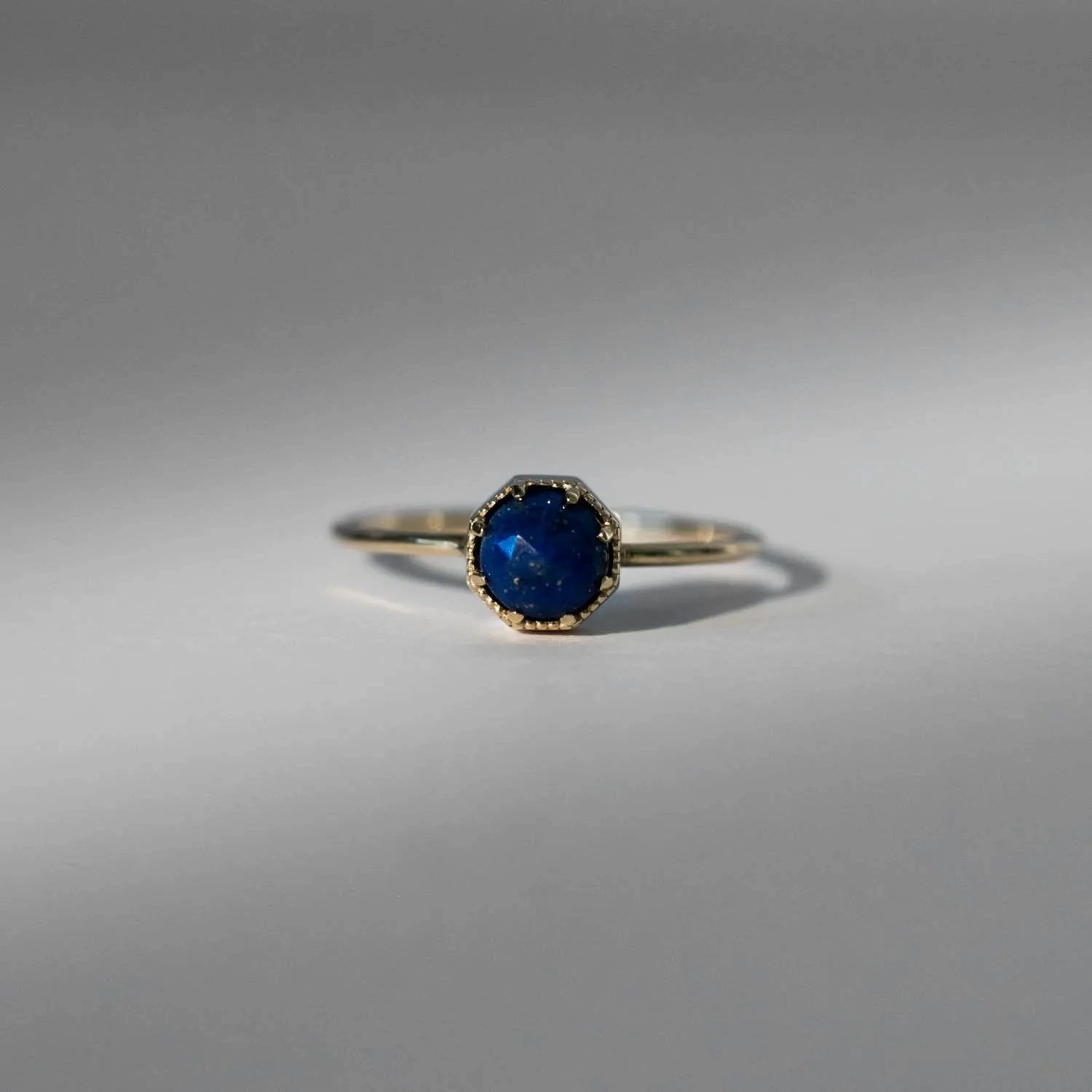Crown Bezel Lapis Ring