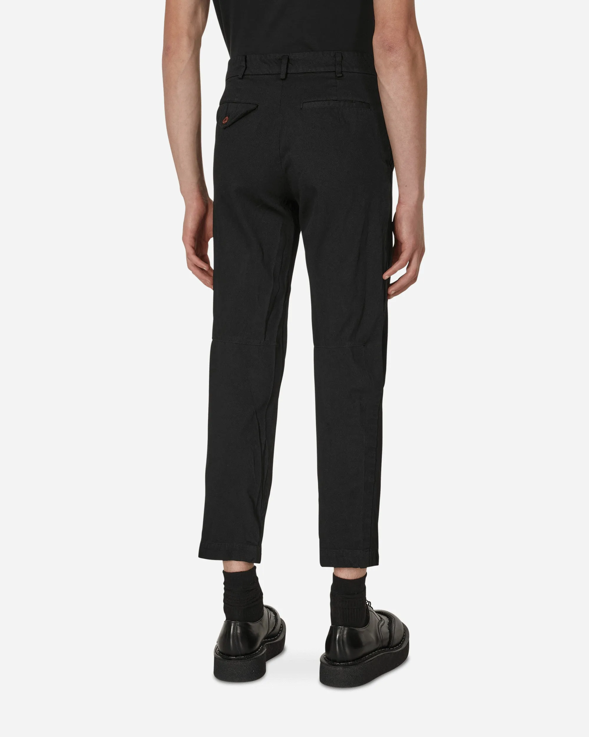 Zerknitterte Polyesterhose Schwarz