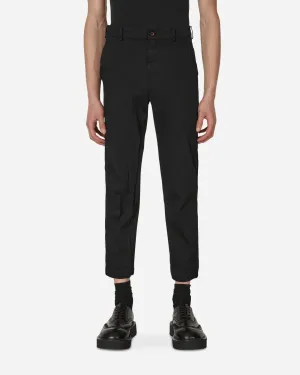 Zerknitterte Polyesterhose Schwarz